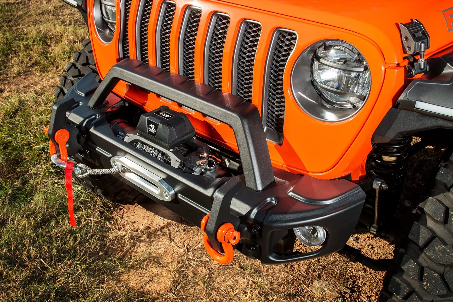 Rugged Ridge Arcus Bumper Overrider Hoop | Satin Black, 11-Gauge Steel | 11549.07 | Fits Rugged Ridge Arcus JL/JT Bumpers