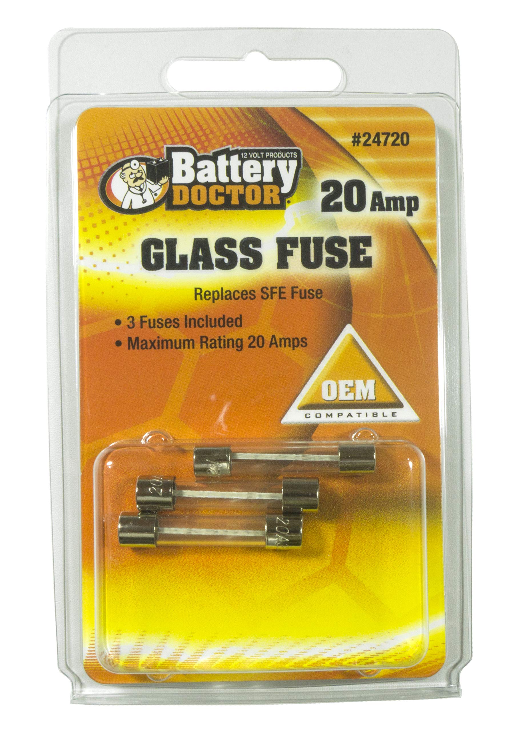 24720 WirthCo SFE Glass Fuse, 4 Pack