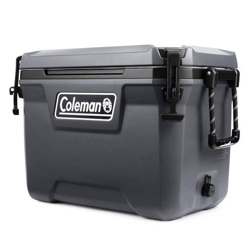 Coleman 55 Quart Convoy Series Lightweight Portable Cooler with Nonslip Grip Reflective Rope Handles for Long Haul Outdoor Adventures, Dark Storm