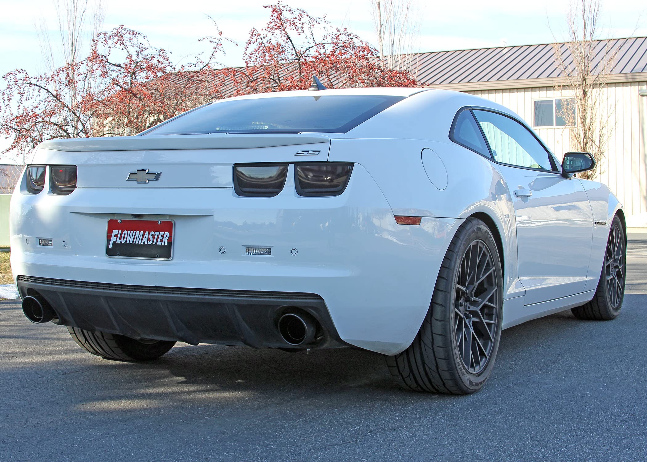 Flowmaster FlowFX 717991 Axle-Back Exhaust Kit 3 Inch 409 Stainless Steel with 4.5 Inch Black Ceramic Coated 304 Stainless Steel Tips Compatible with 2010-2015 Chevy Camaro 6.2L V8