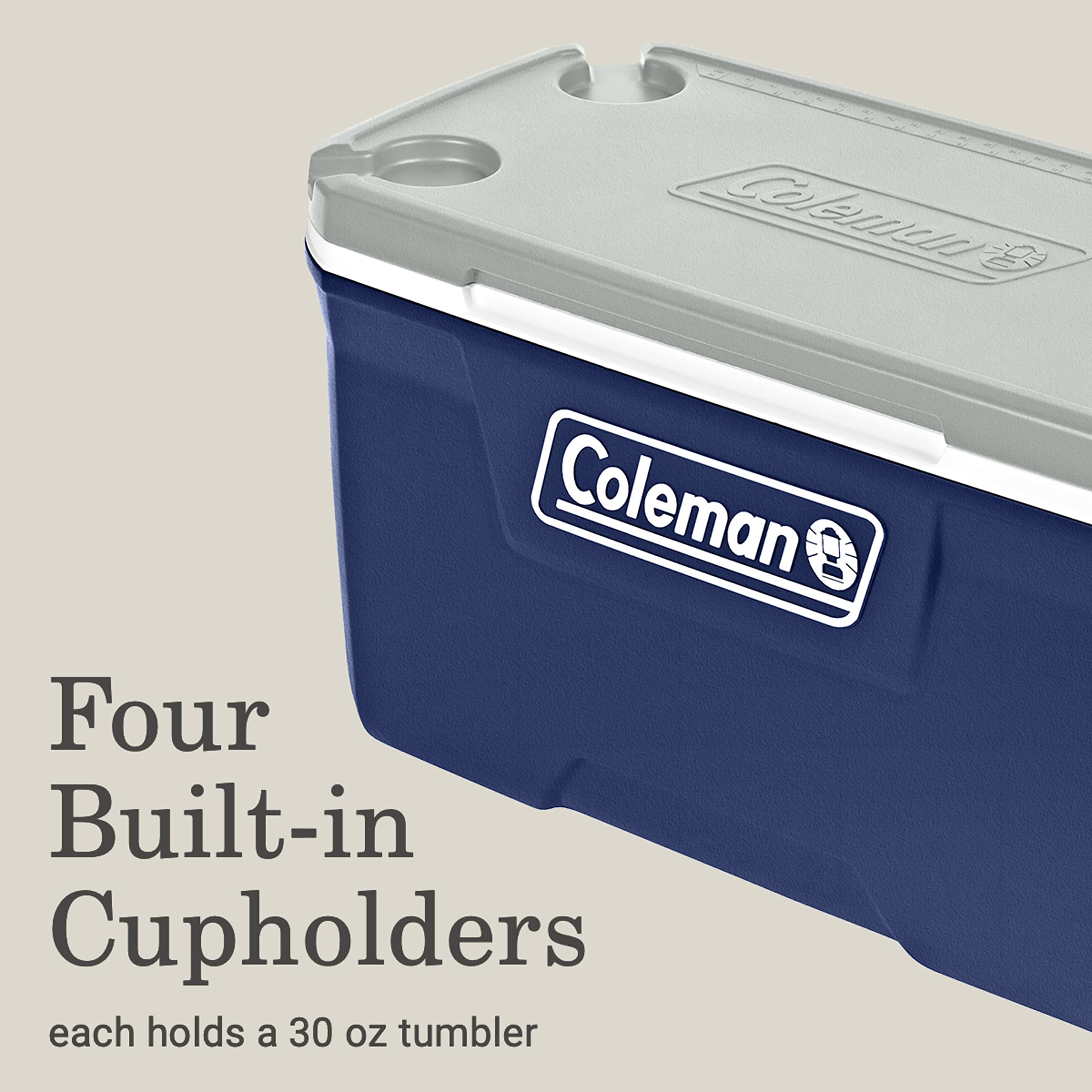 Coleman Insulated Classic Series Portable Cooler, Leak-Resistant Outdoor Hard Cooler Keeps Ice up to 5 Days, 52/70/120/150 Quart