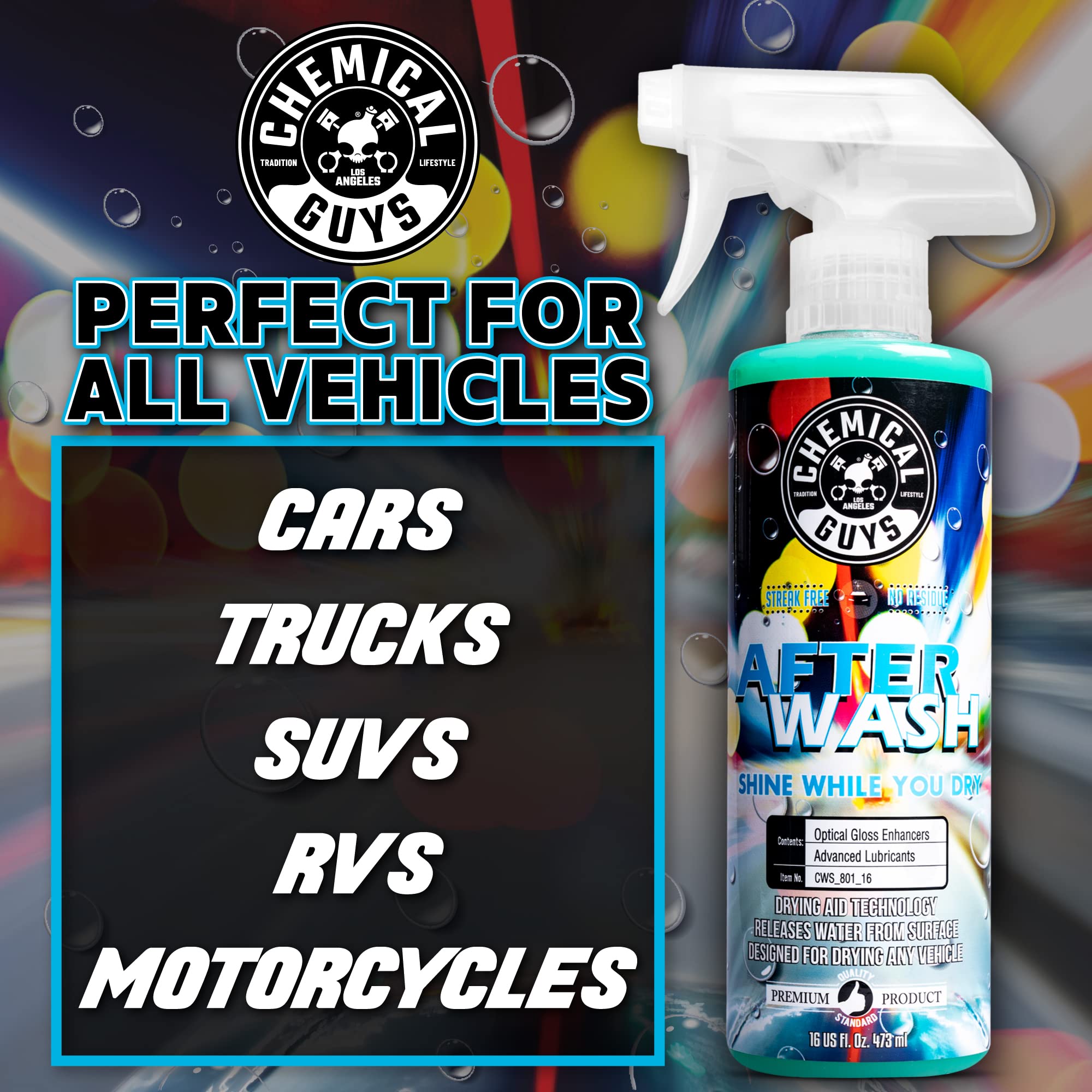 After Wash Chemical Guys CWS_801 Sprayable Gloss Boosting Car Wash Drying Aid (Helps Reduce Water Spots), 128 fl oz (1 Gallon)