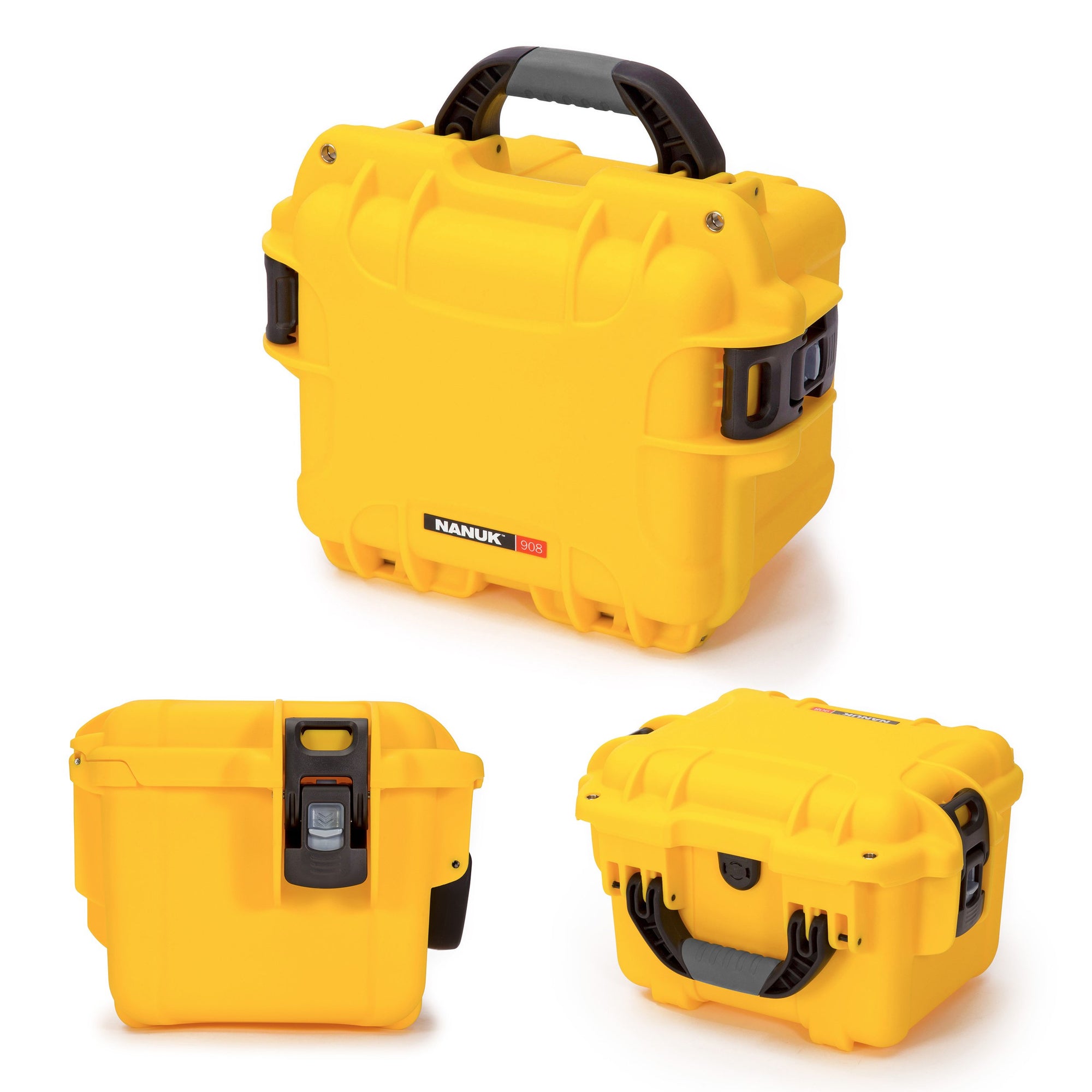 Waterproof Nanuk 908 Hard Case with Padded Dividers - Yellow