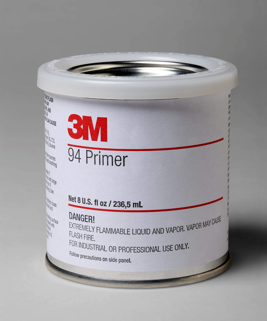 Tape Primer 94, 3M Light Yellow, 1/2 Pint Can, Promotes Adhesion to Polyethylene, Polypropylene, ABS, PET/PBT Blends, Great for Automotive Detailing