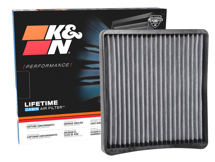 Cabin Air Filter K&N LIFETIME: Premium, Washable, Clean Air for your Cabin: Compatible with 2016-2024 JEEP/RAM: Grand Wagoneer, Wagoneer, 1500, 2500, 3500, 4500, 5500, VF2065