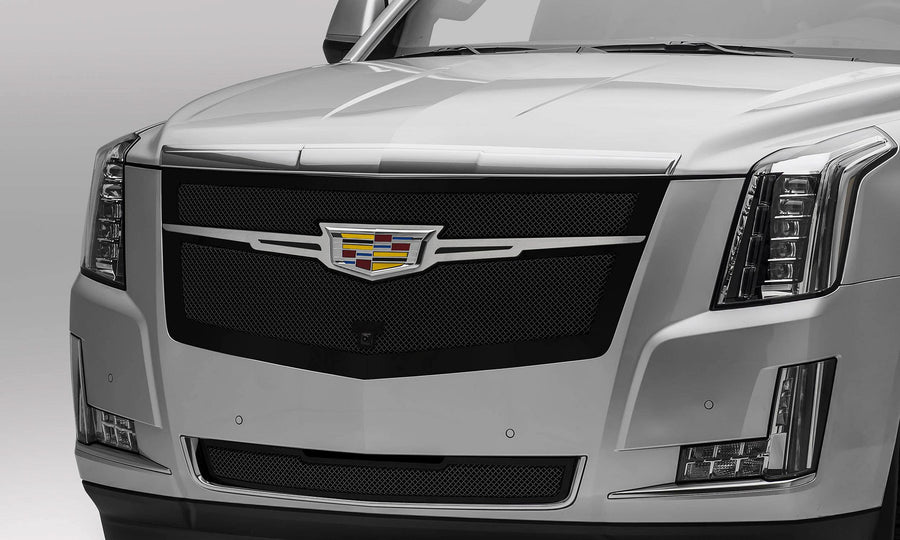 2015-2020 Escalade T-Rex Grilles Upper Class Series Main Grille, Black with Brushed Center Trim Piece, 1 Pc, Replacement, Fits Vehicles with Camera - PN #51189