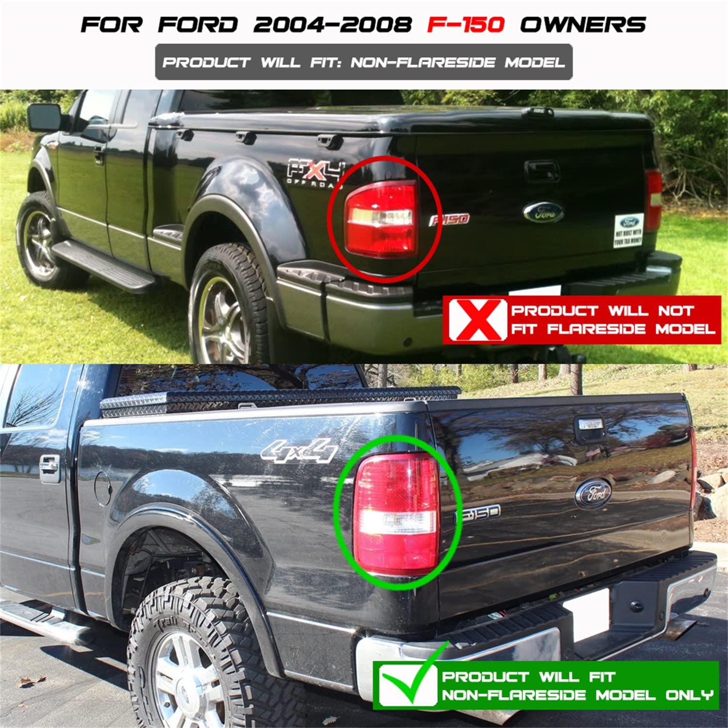 LED Euro / Altezza Spyder Tail Lights 04-07 Ford F-150