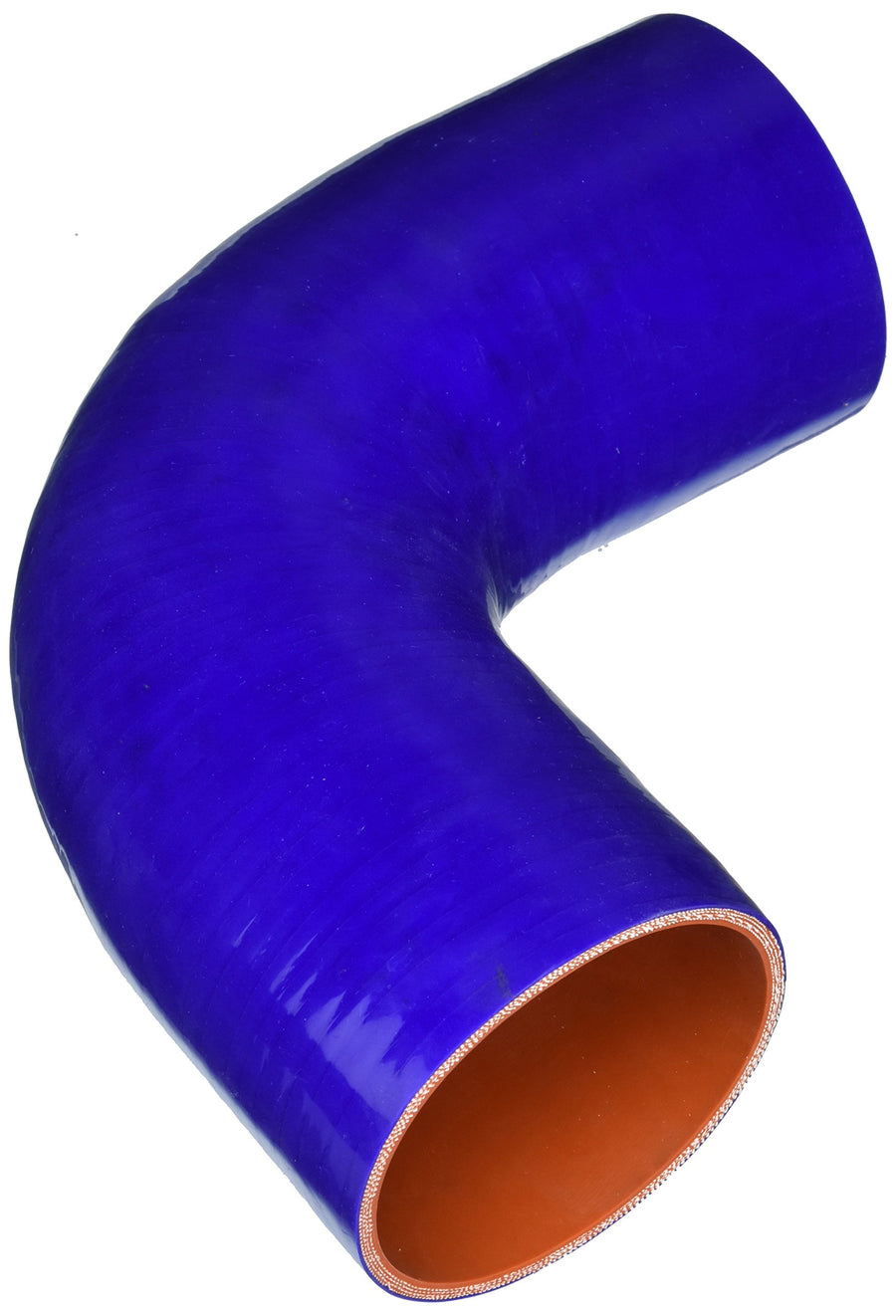 HPS Silicone High Temperature 4-ply Reinforced 90 degree Elbow Coupler Hose HTSEC90-375-BLUE, 20 PSI Maximum Pressure, 3.75" Leg Length on each side, 3-3/4" ID, Blue