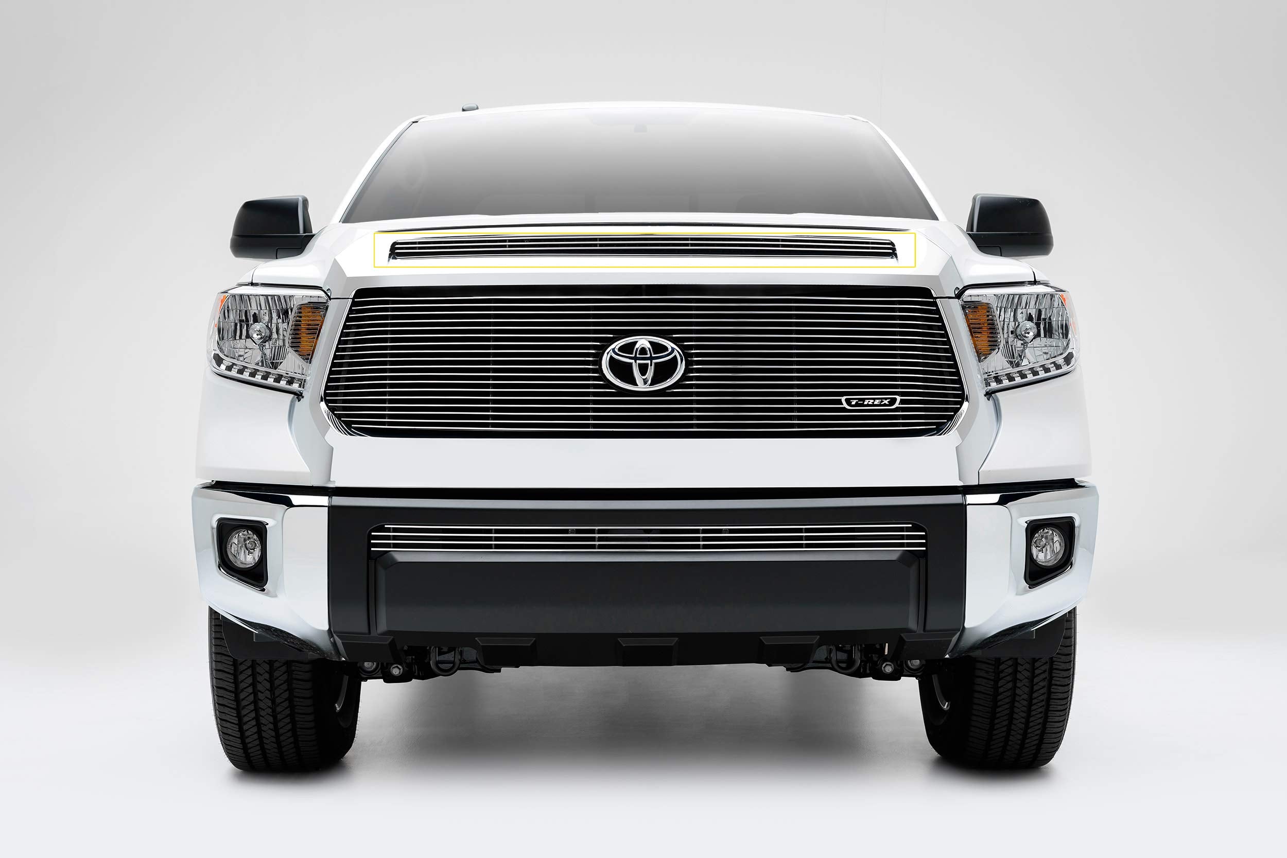 Polished Billet Grille, 1 Pc, Overlay Compatible with Tundra (2014-2021), Does Not Fit Vehicles with Camera - PN #21964