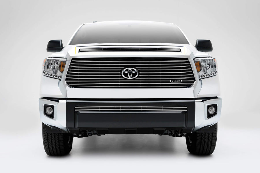 Polished Billet Grille, 1 Pc, Overlay Compatible with Tundra (2014-2021), Does Not Fit Vehicles with Camera - PN #21964