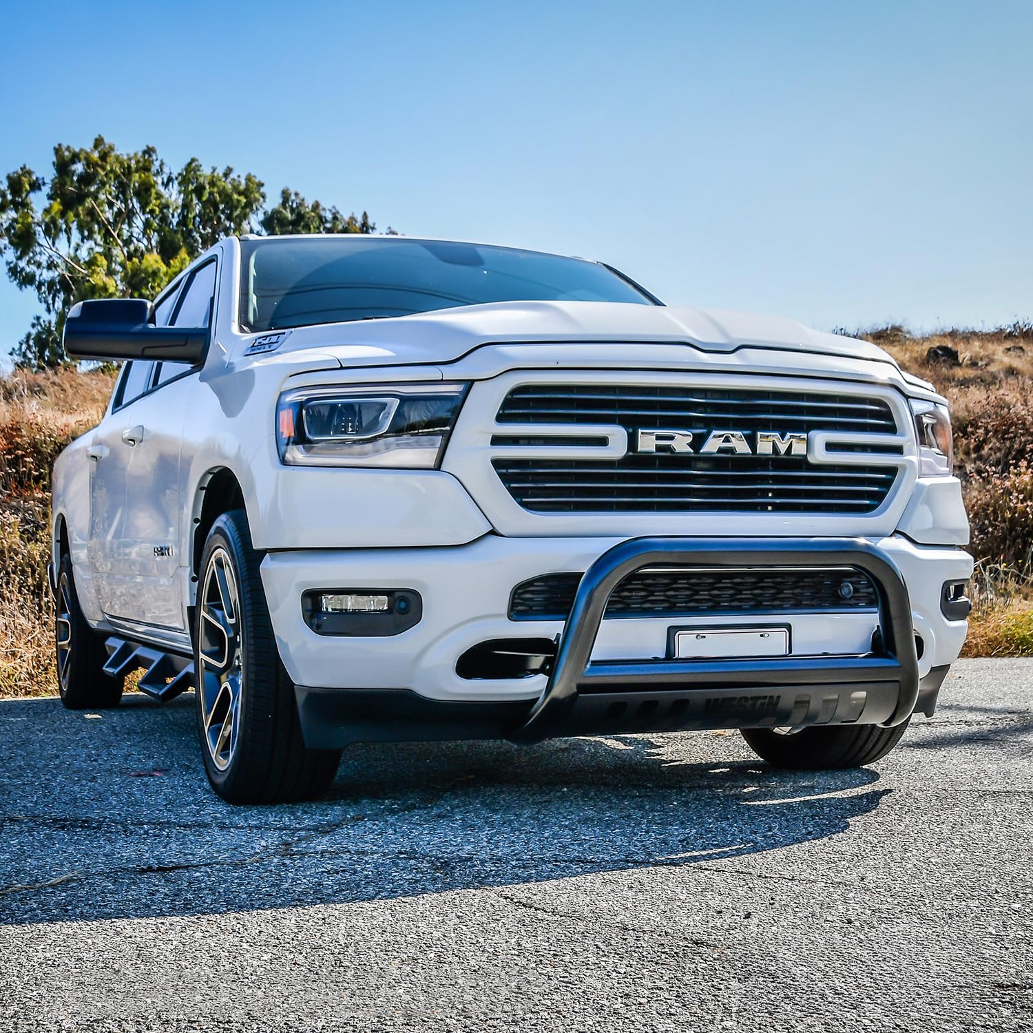 31-3975 Westin E-Series Bull Bar fits 2019-2024 Ram 1500 (Exc 1500 Classic) (Exc Rebel Warlock and TRX) Black