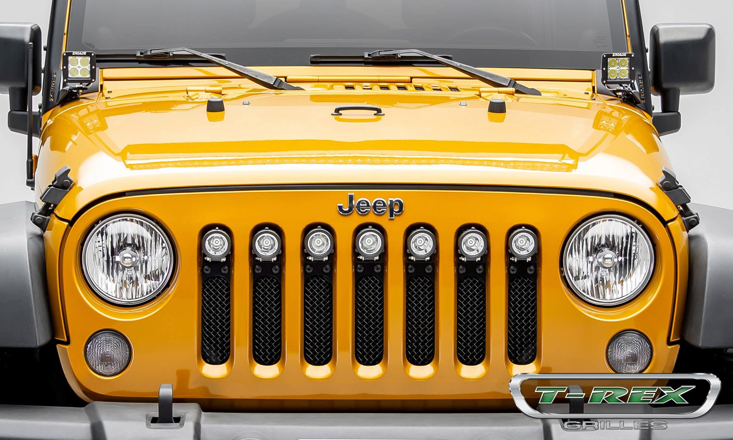Stealth Torch Series T-Rex Grilles 6314841-BR Black Grille for Jeep Wrangler JK