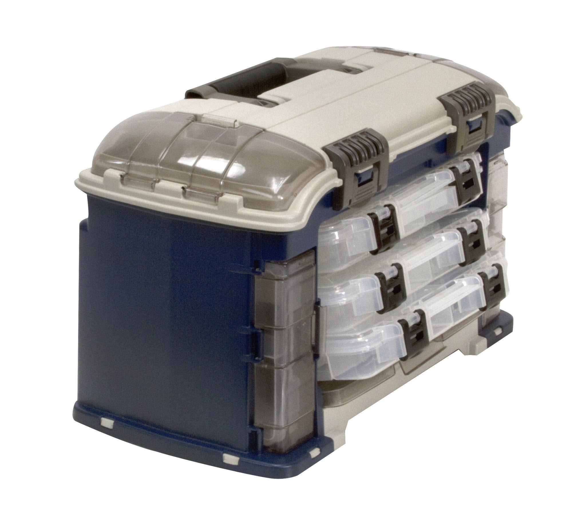 Plano Tackle Angled System with Three 3560 Stowaway Boxes, Fishing Tackle Storage, Premium Tackle Storage