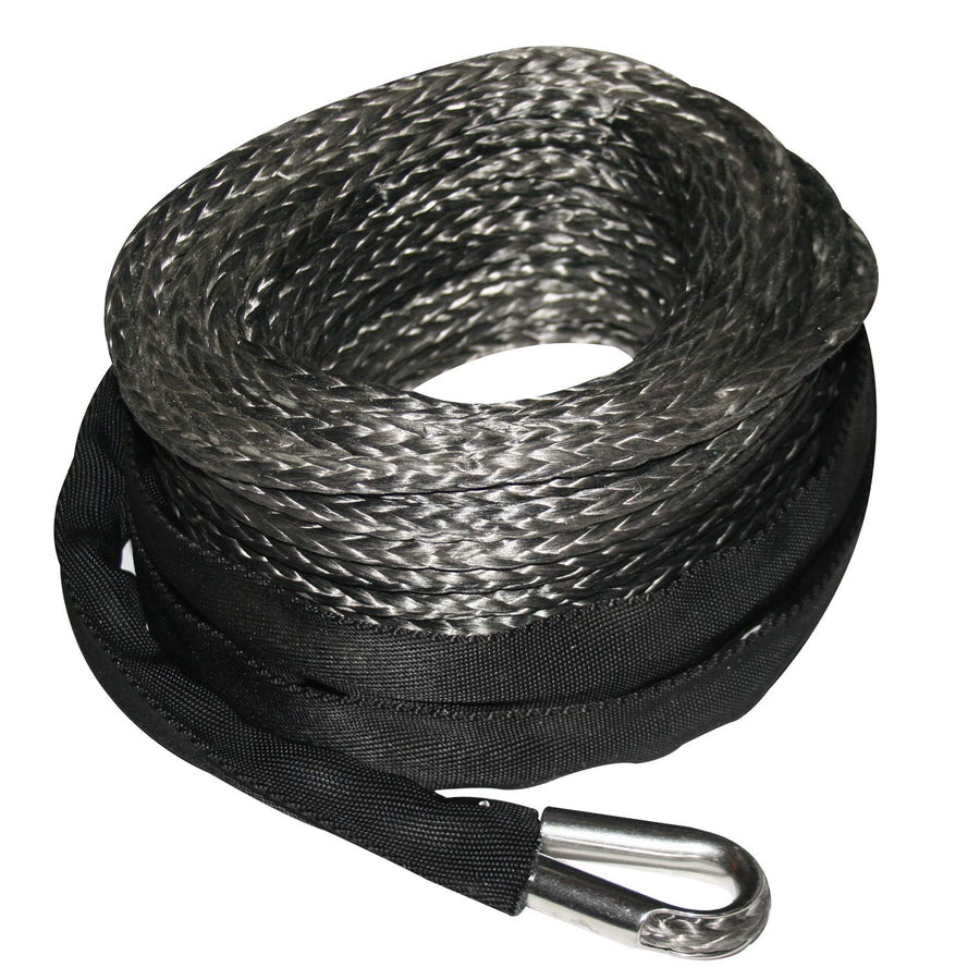 Synthetic Rope Bulldog Winch 20288- 12mm x 80 Foot Gray
