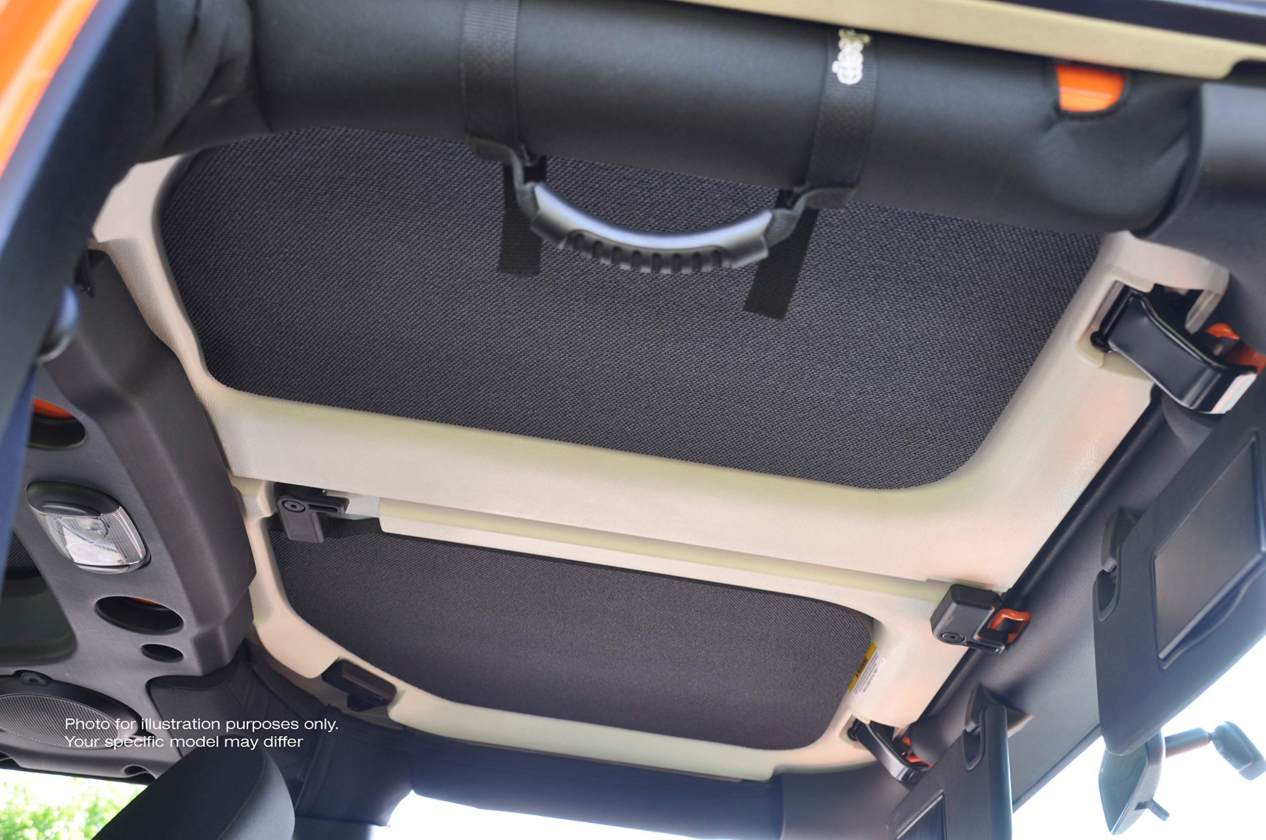 Boom Mat Design Engineering 050135 White Sound Deadening Headliner Compatible with 4-Door Jeep Wrangler (2007-2010)