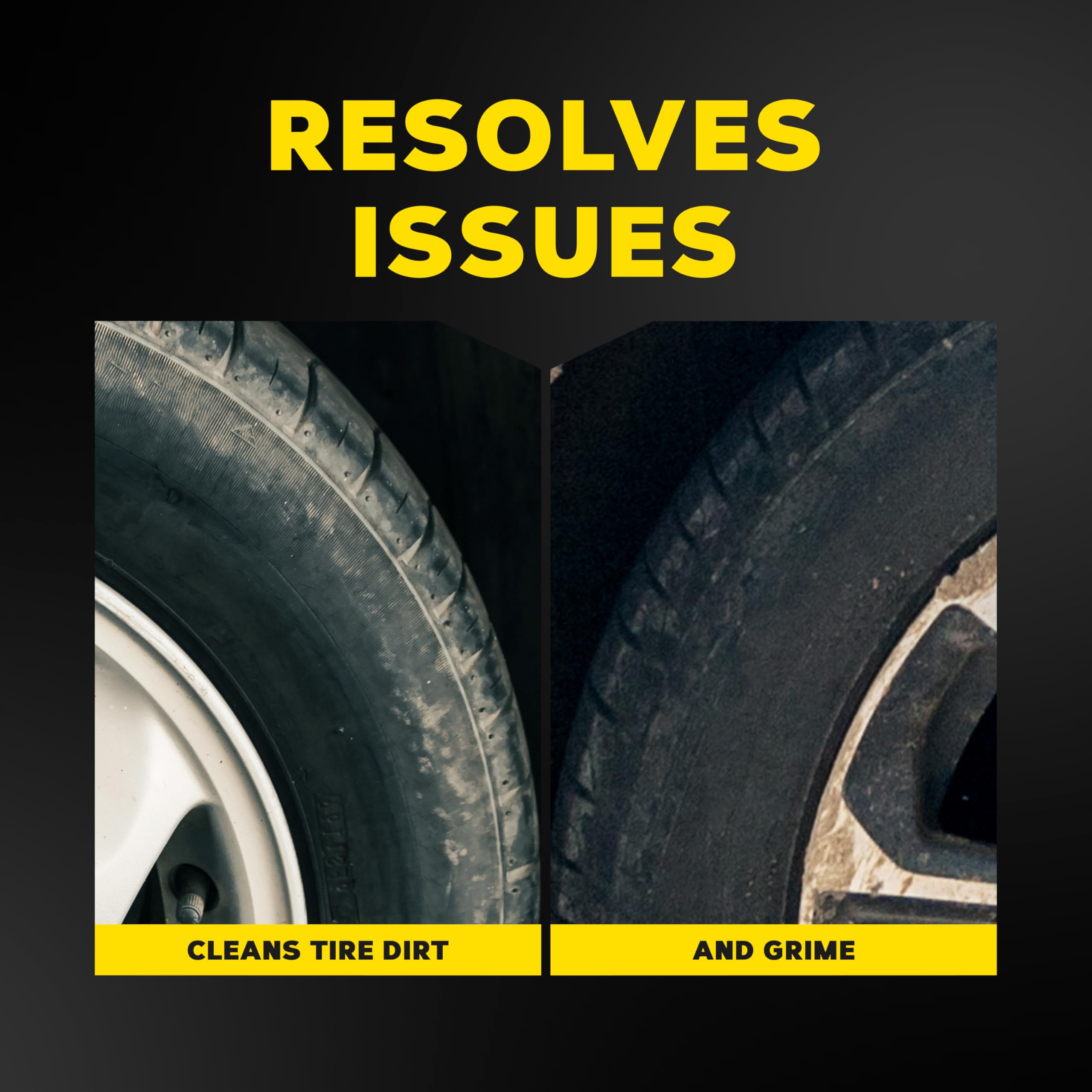 Hot Shine Meguiar's Tire Foam, High Gloss Tire Shine That Cleans, Shines, and Protects in One Step, Deep, Black Shine with Conditioners and UV Protection, Best Gifts for Car Lovers, 19 Oz Aerosol
