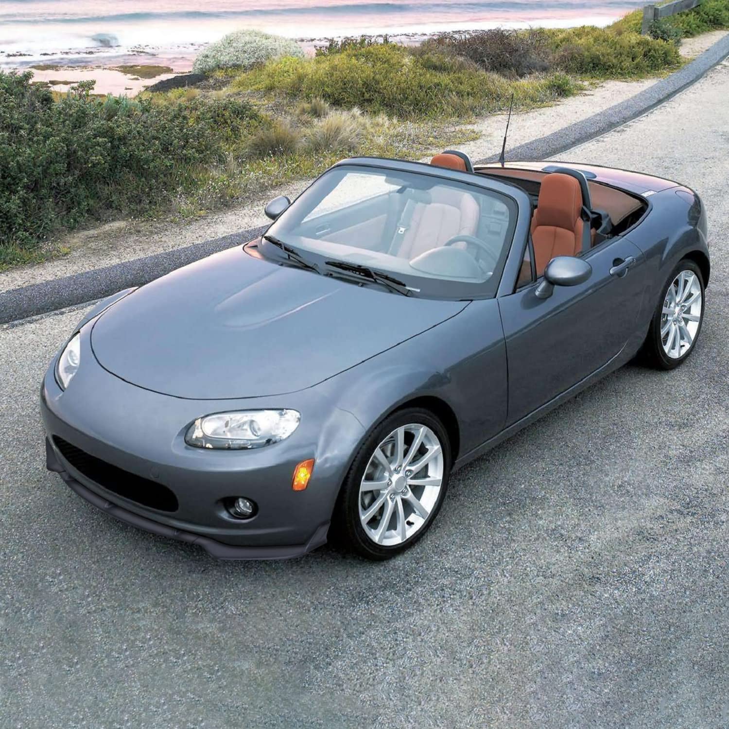 Matte Black Spec-D Tuning Front Bumper Lip Spoiler Body Kit 3PC Set Compatible with Mazda MX-5 Miata 2009-2012