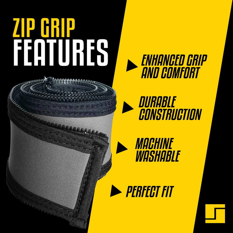 Stromberg Carlson Lend-A-Hand AM-ZIP2239C Zip Grip - RV Handrail Neoprene Grip Cover with Nylon Zipper - Machine Washable - Fits AM-533 Extended Assist Rail - Set of 22 & 39" (Charcoal)