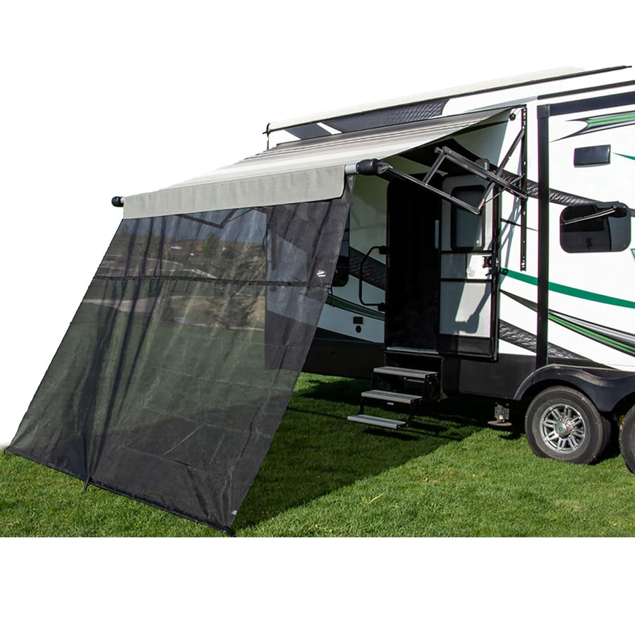 EZ ZipBlocker Carefree Of Colorado Drop RV Awning - Black Mesh RV Awning Shade Screen, Canopy Sun Blocker, Camper Accessory for Front Patio (19' x 7')