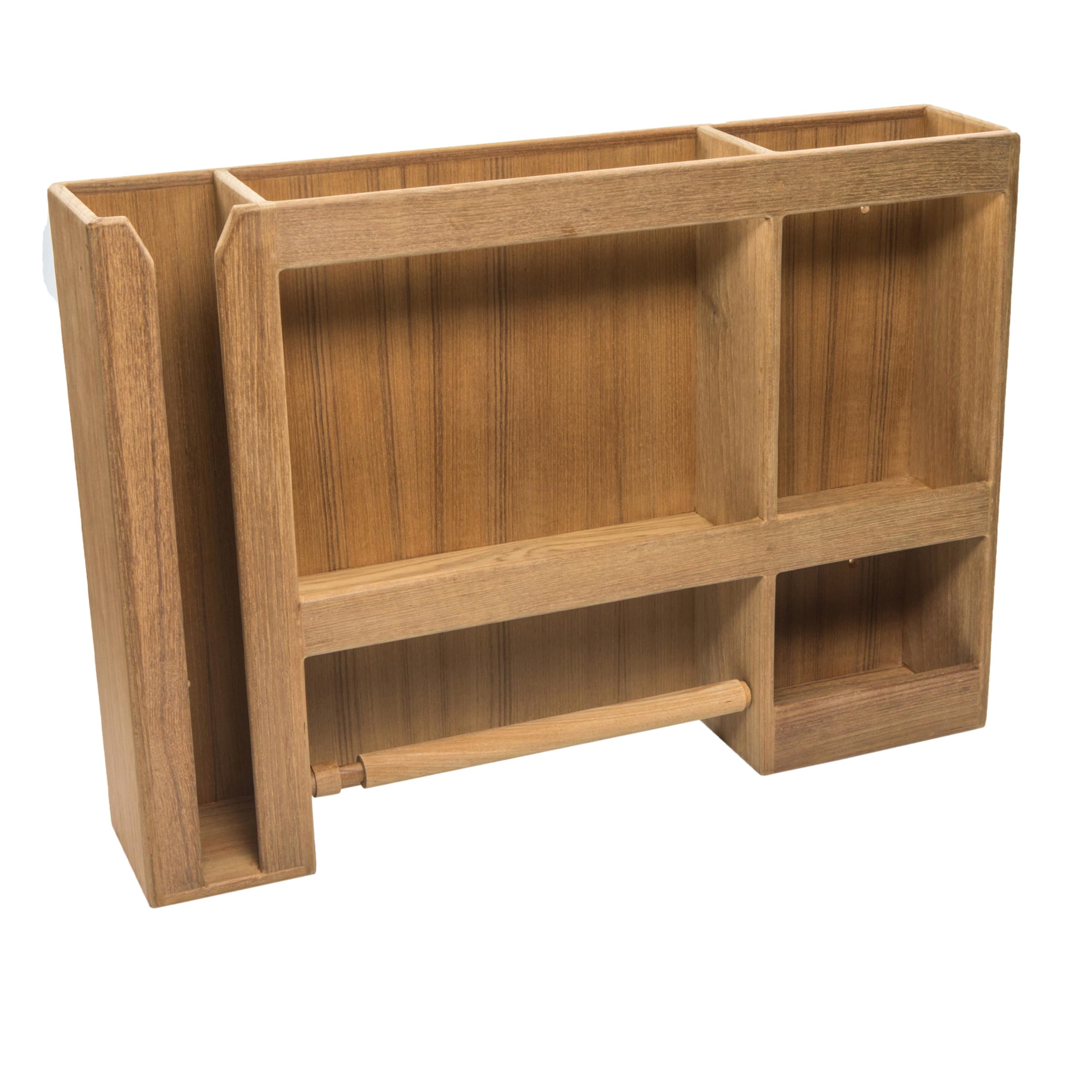 Teak Whitecap Dish/Cup/Paper Towel Rack