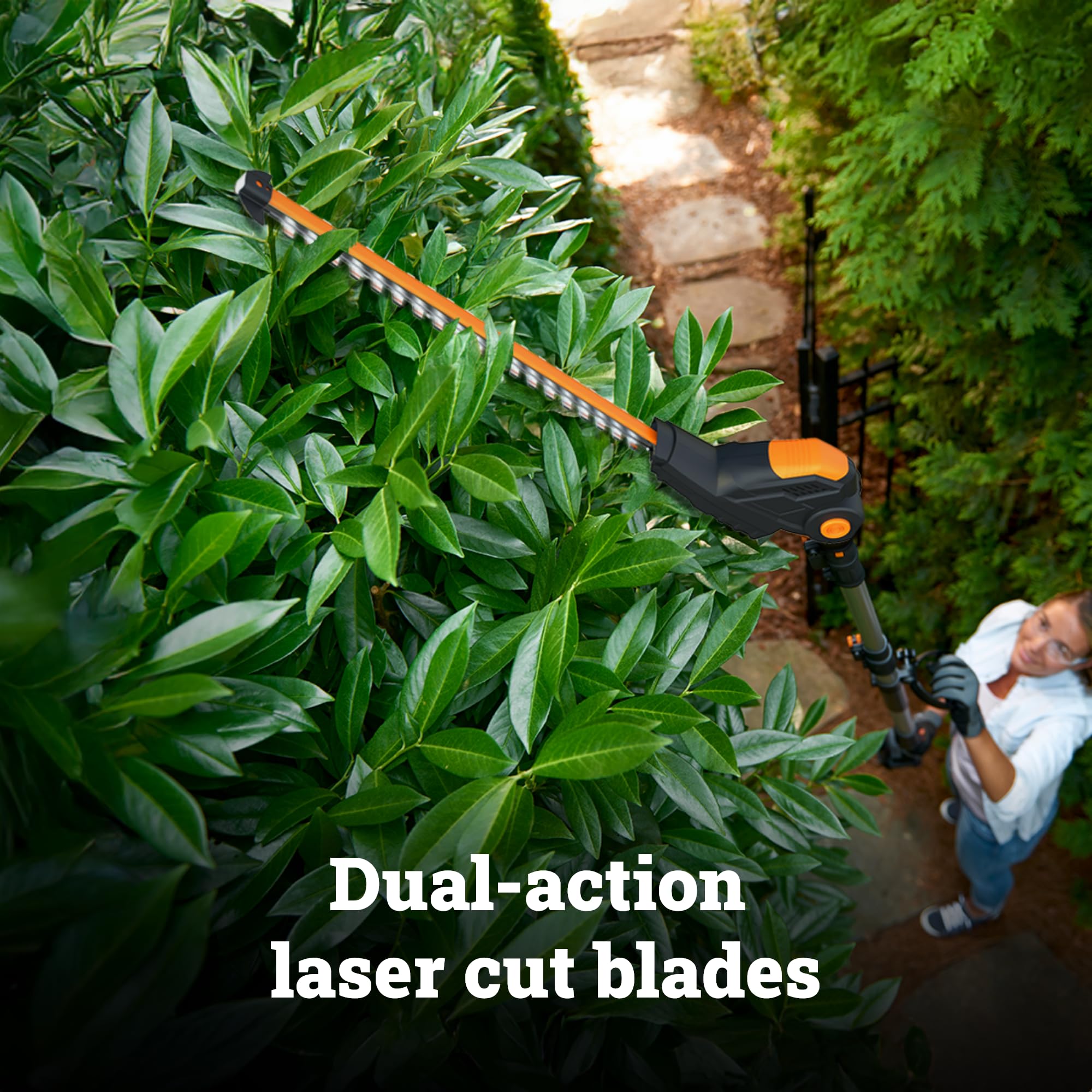 20V WORX WG252 2-in-1 Attachment Capable Hedge Trimmer
