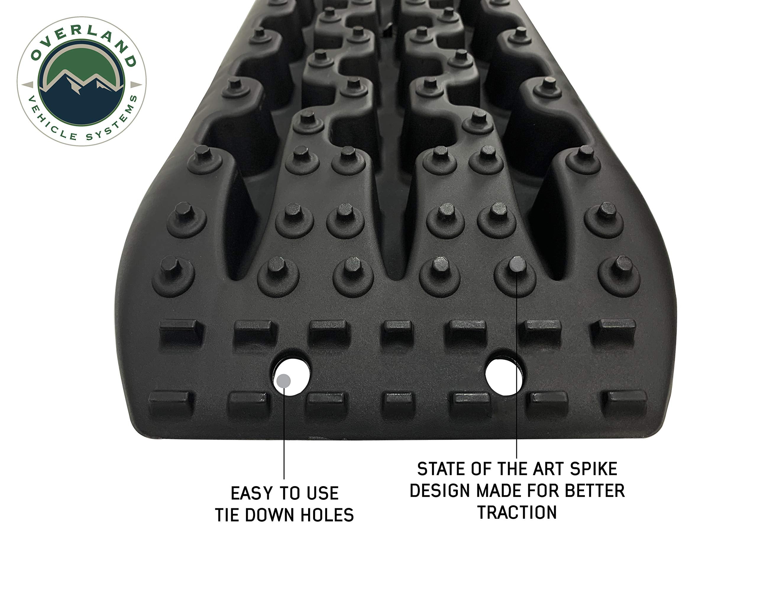 Recovery Ramp Overland Vehicle Systems with Pull Strap and Storage Bag - Gray/Black Universal - Max Load 10,000lbs - for Trucks, SUV's, Cars, and Trailers