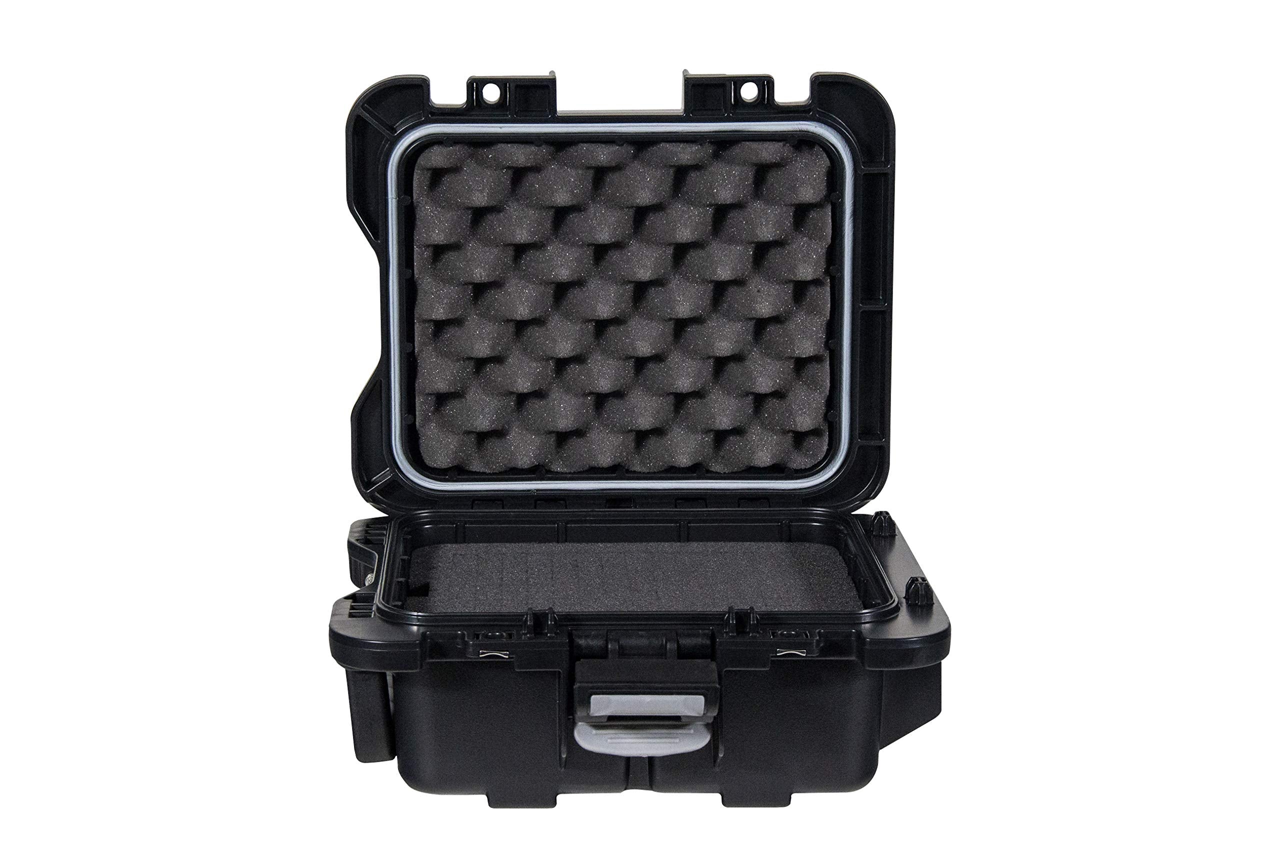 Plano Element Field Locker Medium Pistol Case, Black with Gray Accents, Premium Gun Storage, TSA Approved Firearm Storage Travel Case, Waterproof and Dustproof Protection