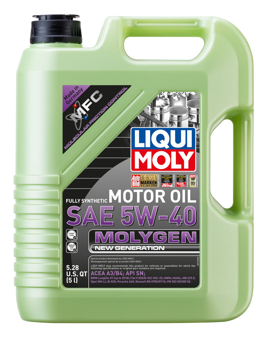 Molygen LIQUI MOLY New Generation 5W40 | 5 L | Fully synthetic engine oil | SKU: 20232 | 1 Pack