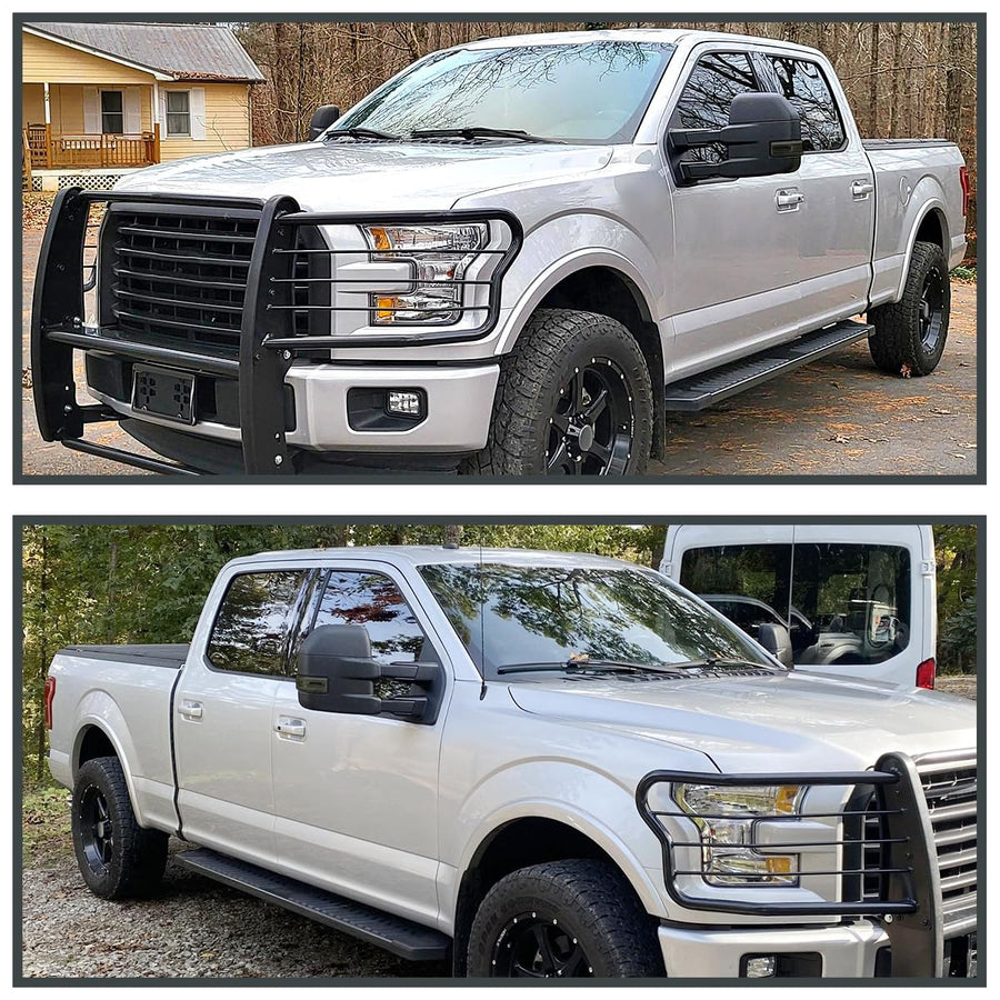 Spec-D Tuning Heated Power Tow Mirrors+Smoke LED Signal+Puddle 22Pin & 8Pin Compatible with 2015-2020 Ford F150 Left + Right Pair
