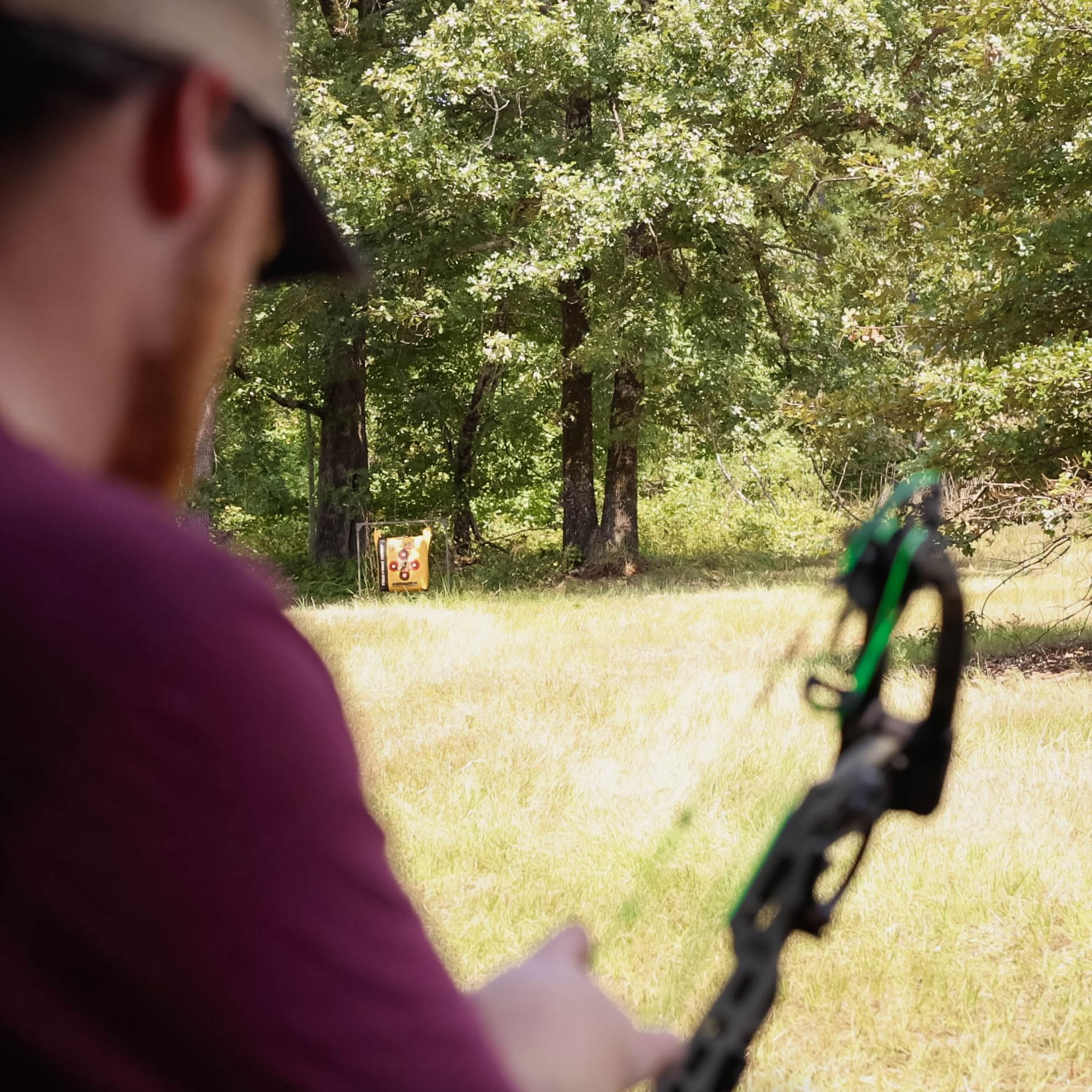 Bag Target Stand HME for Indoor and Outdoor Bow Hunting Practice & Archery Training Durable Adjustable Bag Holder with Stabilizer Pin and Raised Leg Design, Olive