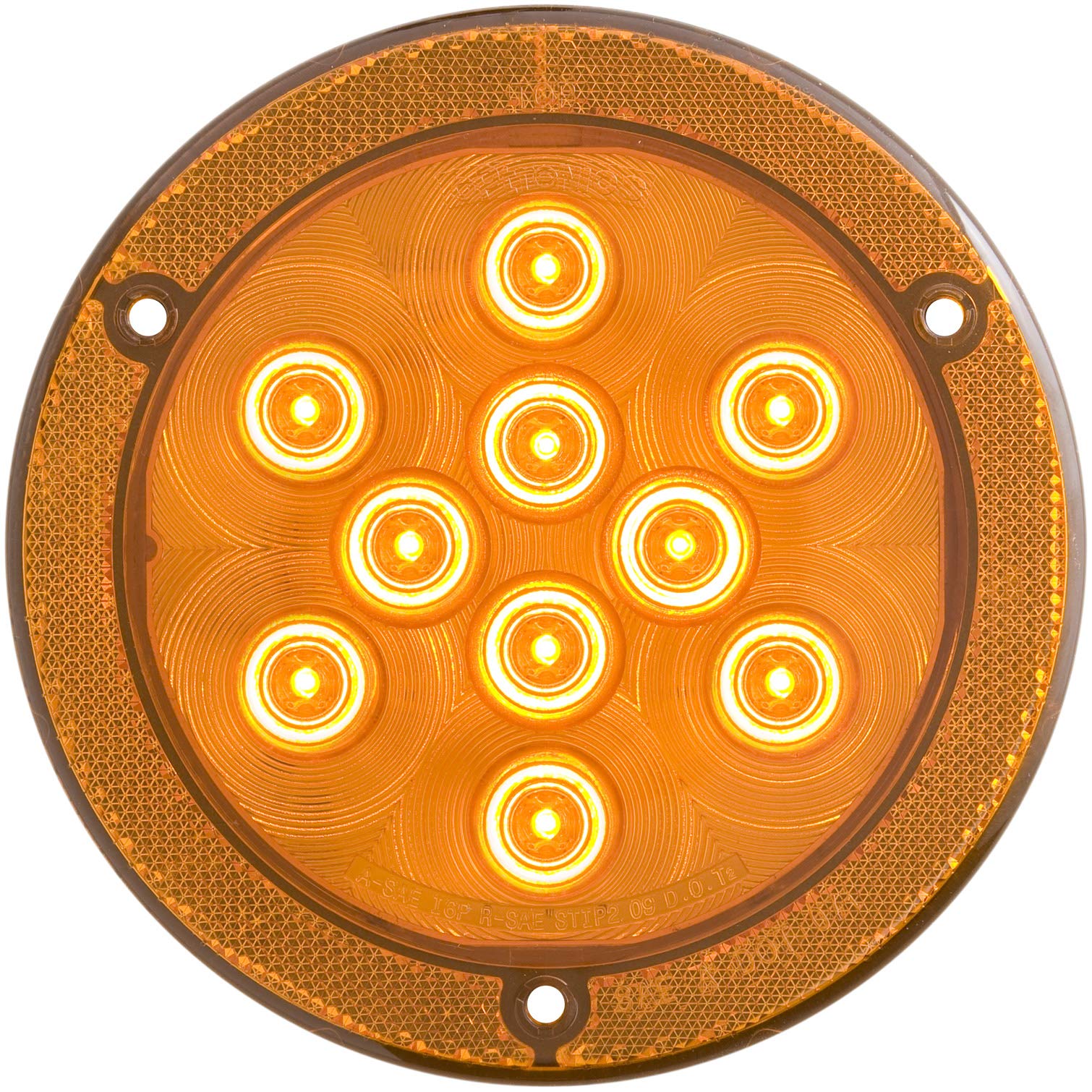 4" Round Optronics STL43ABXP Sealed LED Light, Amber