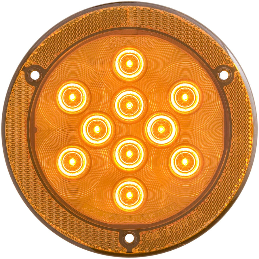 4" Round Optronics STL43ABXP Sealed LED Light, Amber