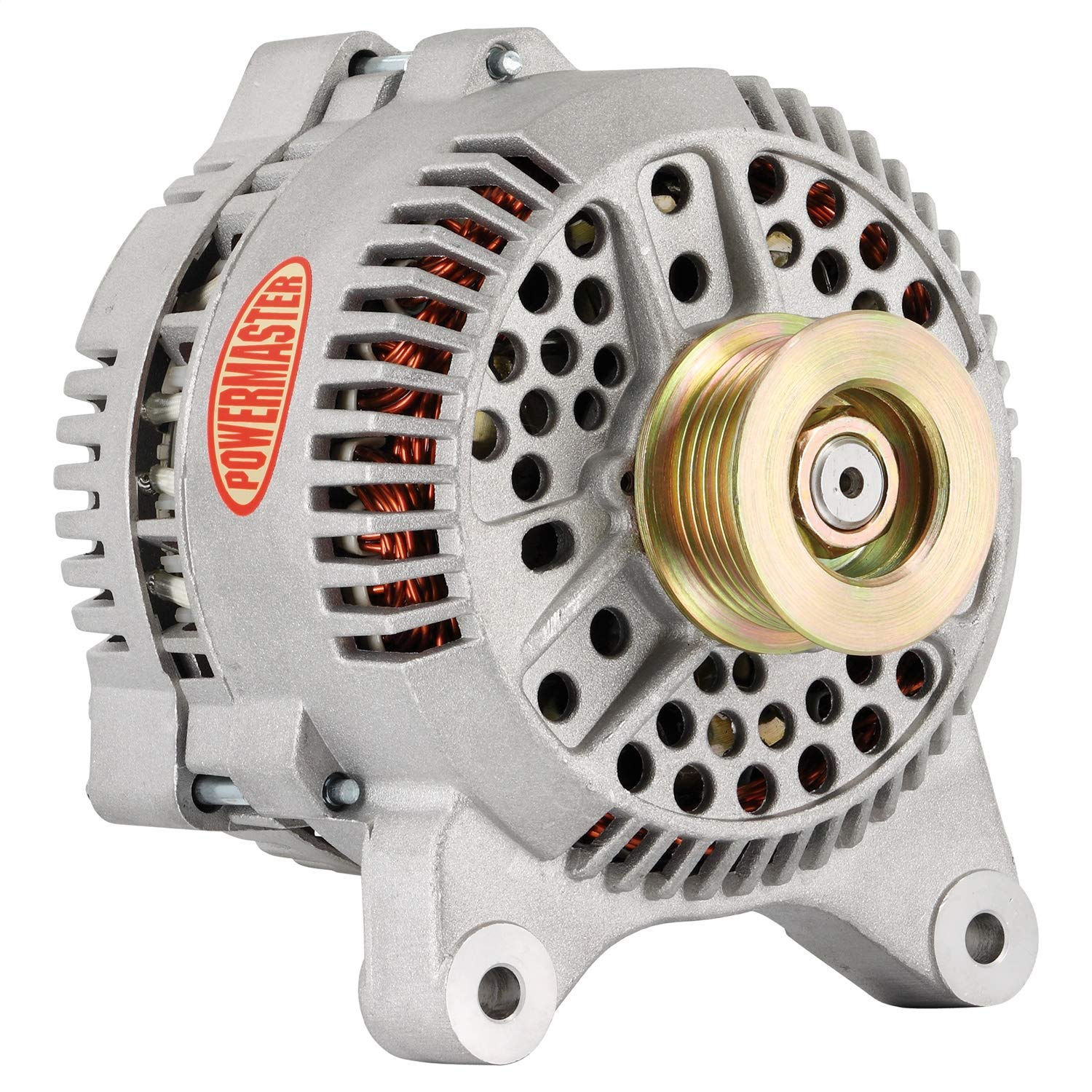 Alternator Powermaster 477641 Natural (3G 200A 6 Groove Pulley Large Frame V Mating 1 Wire)
