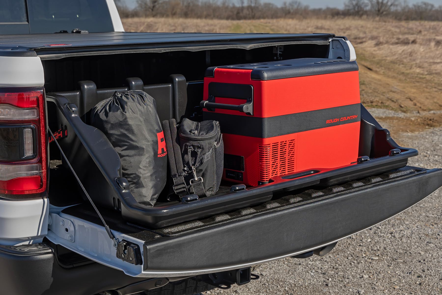 56" Rough Country Slide-Out Truck Bed Cargo Box - Heavy-Duty, Weather-Resistant Truck Organizer for Full-Size Beds, Easy Tailgate Access