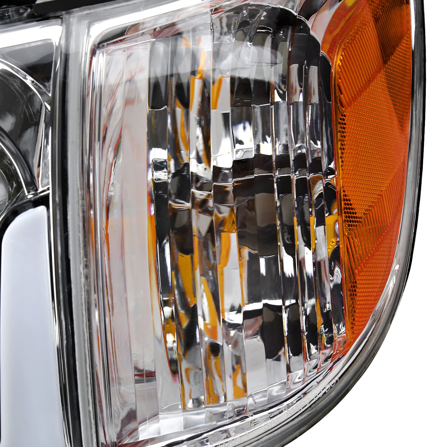 LED Tube Headlights + Corner Lights SPEC-D TUNING Compatible with 2005-2006 Toyota Tundra, Left + Right Pair Headlamp Assembly