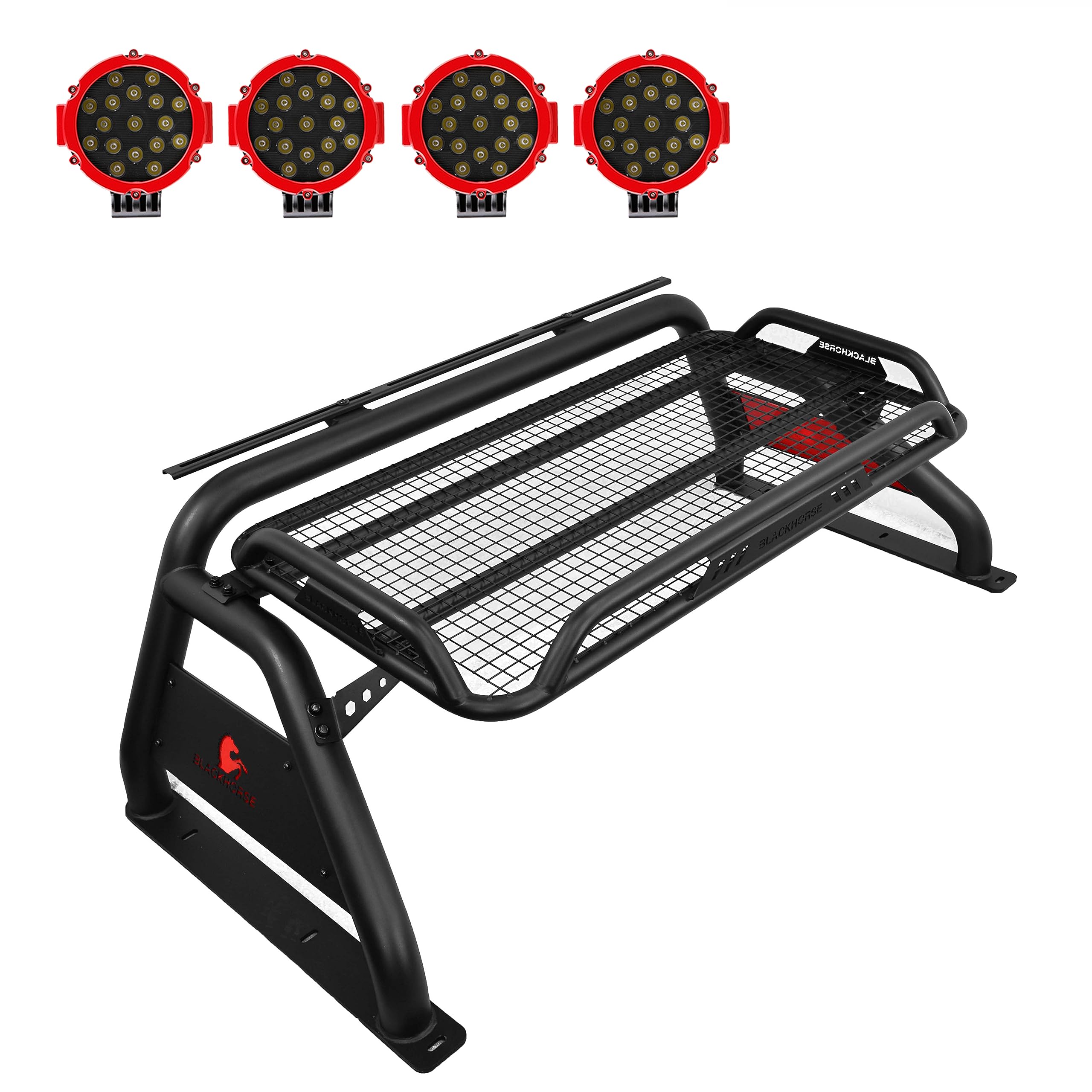 Atlas Black Horse Roll Bar Kit Compatible with 2015-2023 Toyota Tacoma-ATRB-TOTAB-PLR