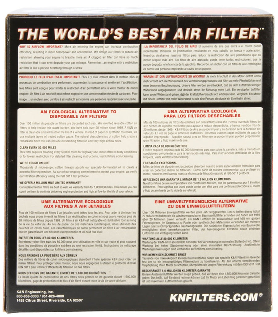 K&N Air Filter: High Performance, Premium, Washable, Industrial Replacement Engine Filter, Heavy Duty: E-2415