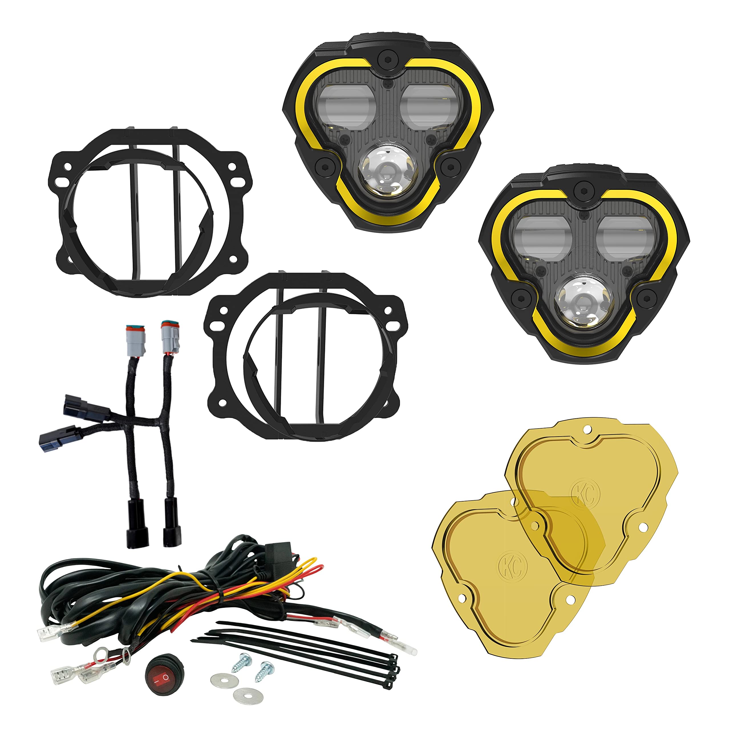 KC FLEX ERA® 3 SAE Dual Mode Fog Lights - 2-Light Master Kit - JK/JL/JT Plastic Bumpers