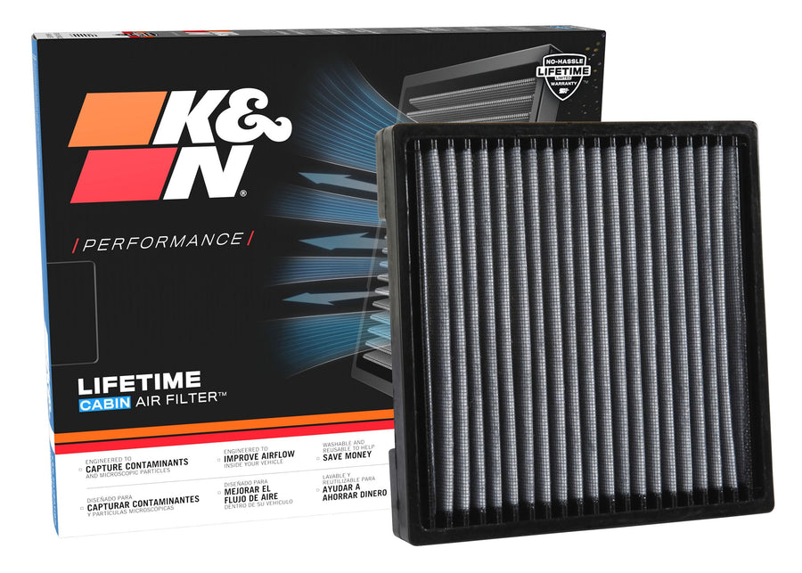Cabin Air Filter K&N LIFETIME: Premium, Washable, Clean Air for your Cabin: Compatible with Select 2004-2022 Toyota/Subaru/Suzuki/Scion Vehicle Models, VF1013