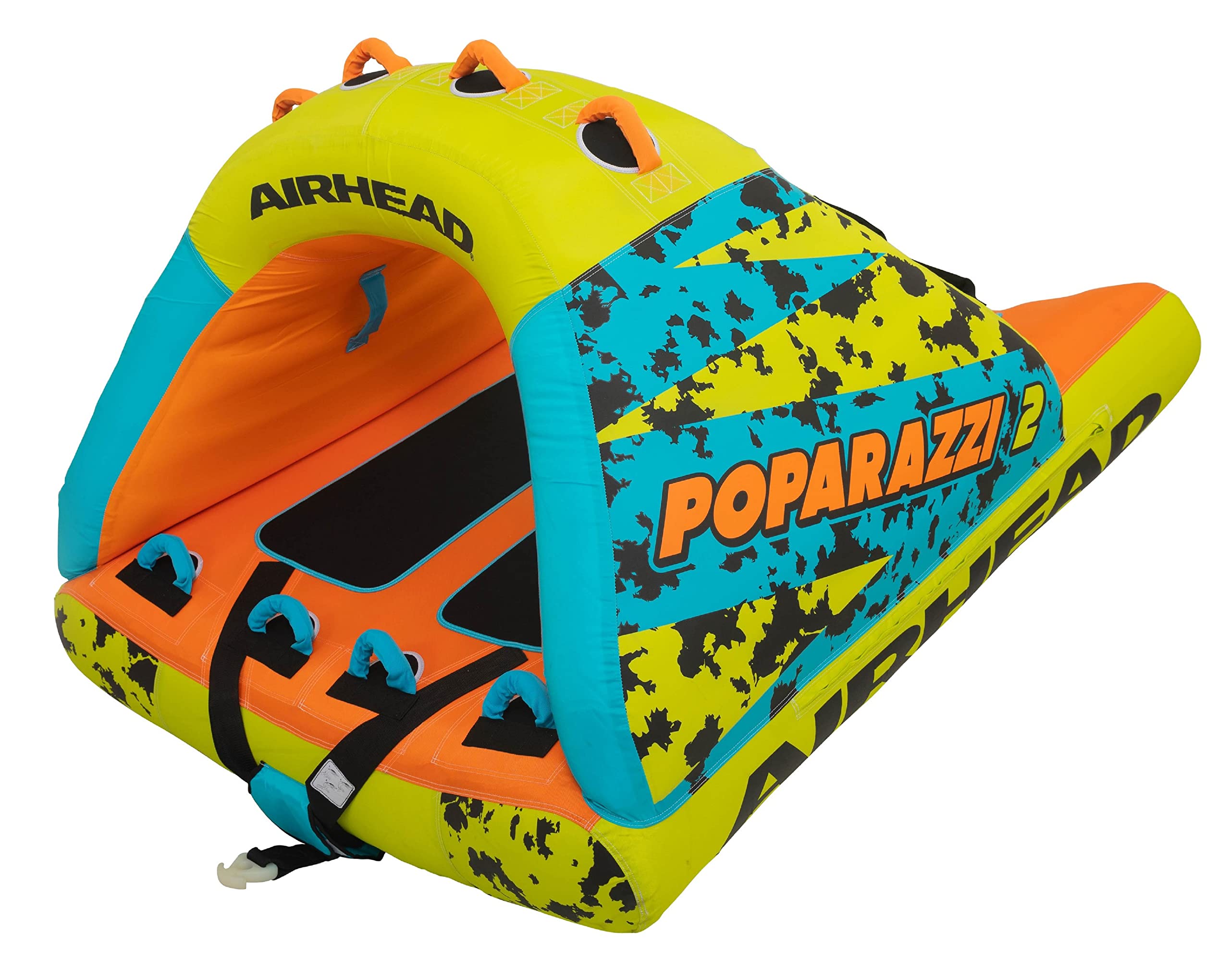 Poparazzi 2 AIRHEAD, 1-2 Rider Towable Tube for Boating