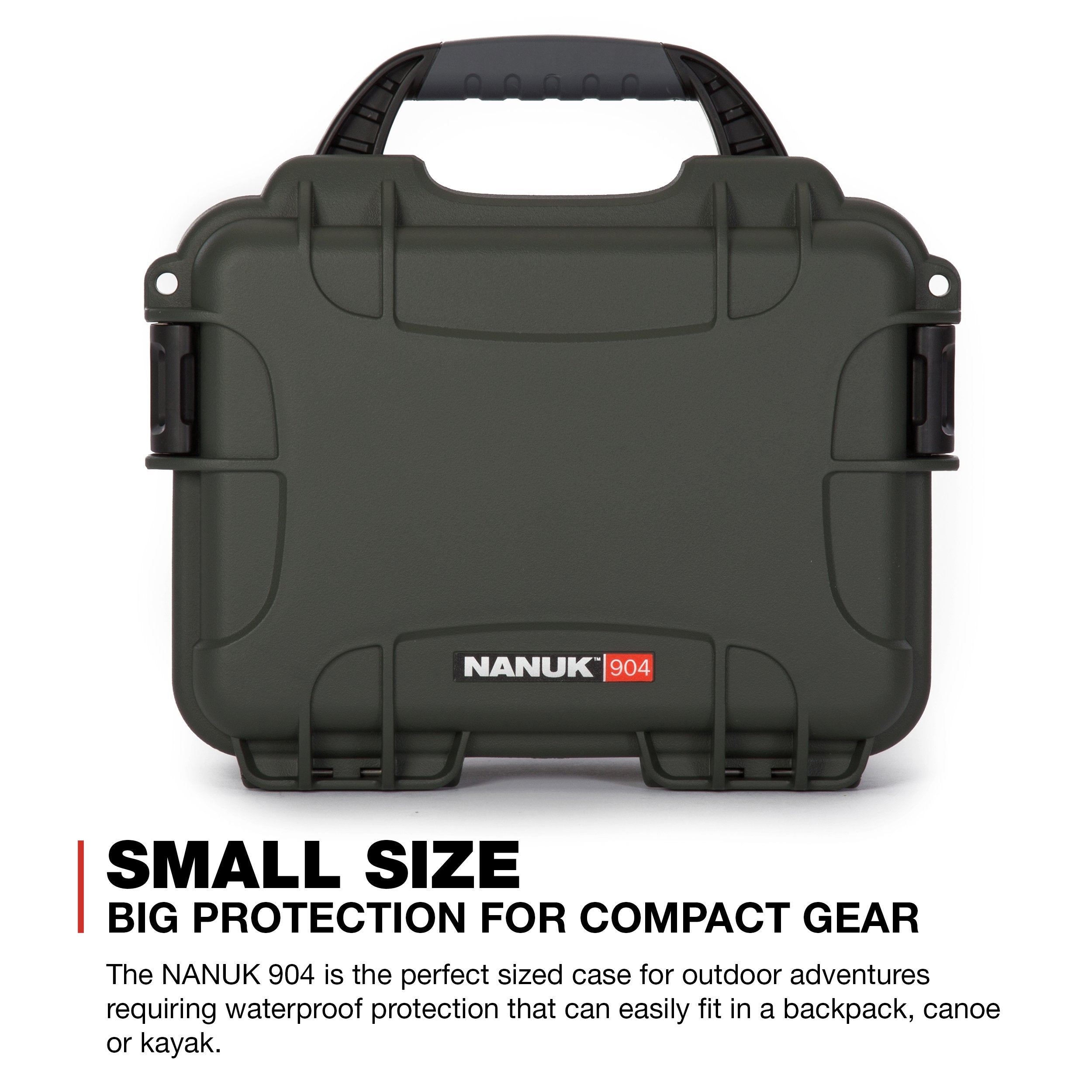 Olive Nanuk 904 Waterproof Hard Case with Foam Insert