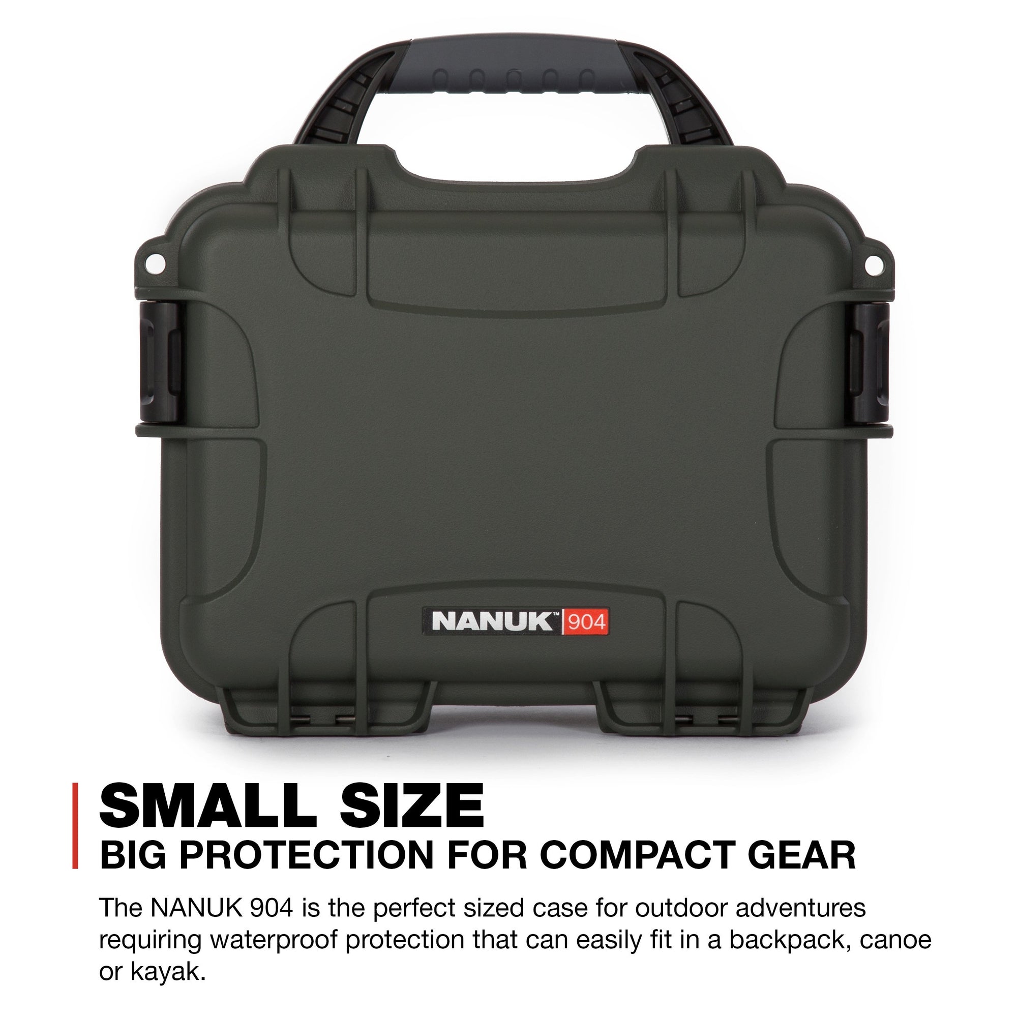 Olive Nanuk 904 Waterproof Hard Case with Foam Insert