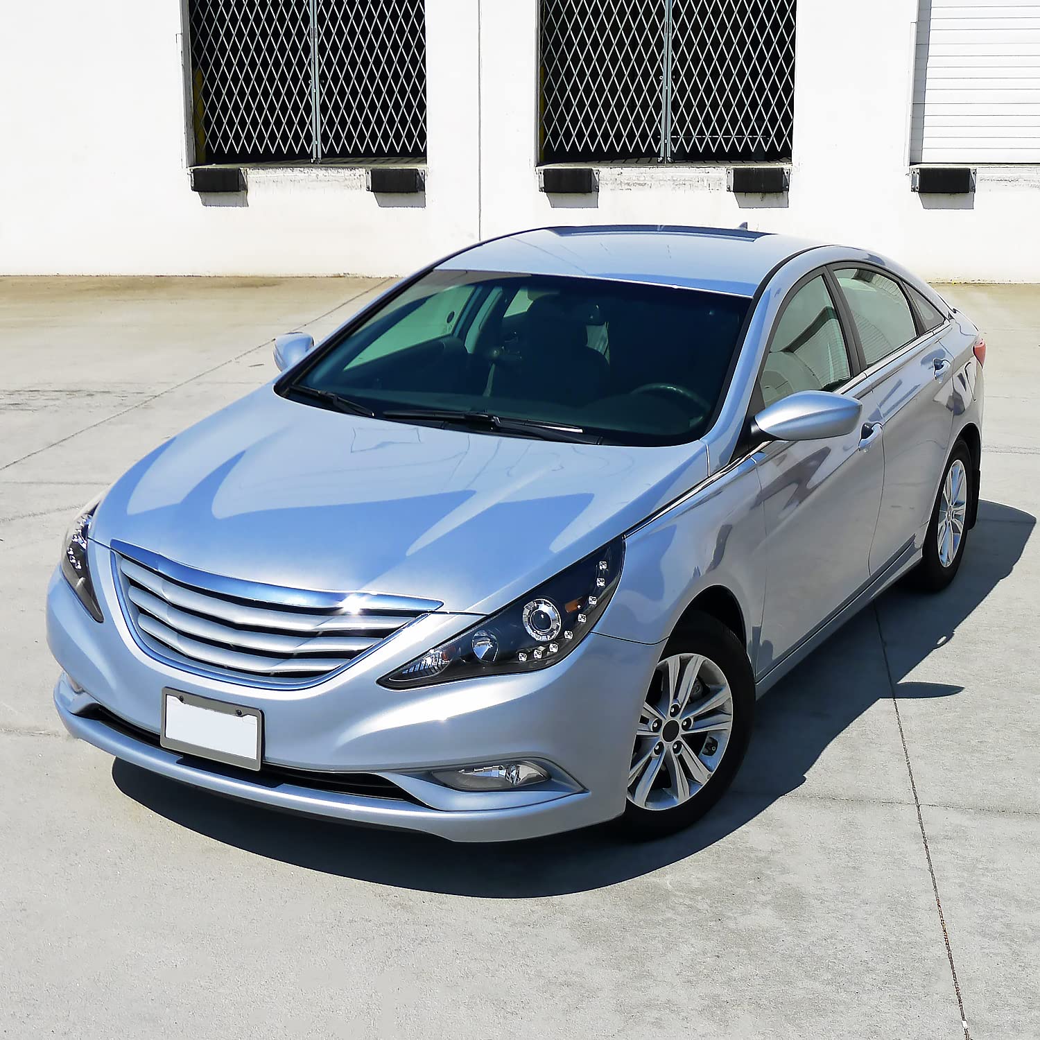 Black Projector Headlights SPEC-D TUNING Compatible with 2011-2014 Hyundai Sonata, Left + Right Pair Headlamps Assembly