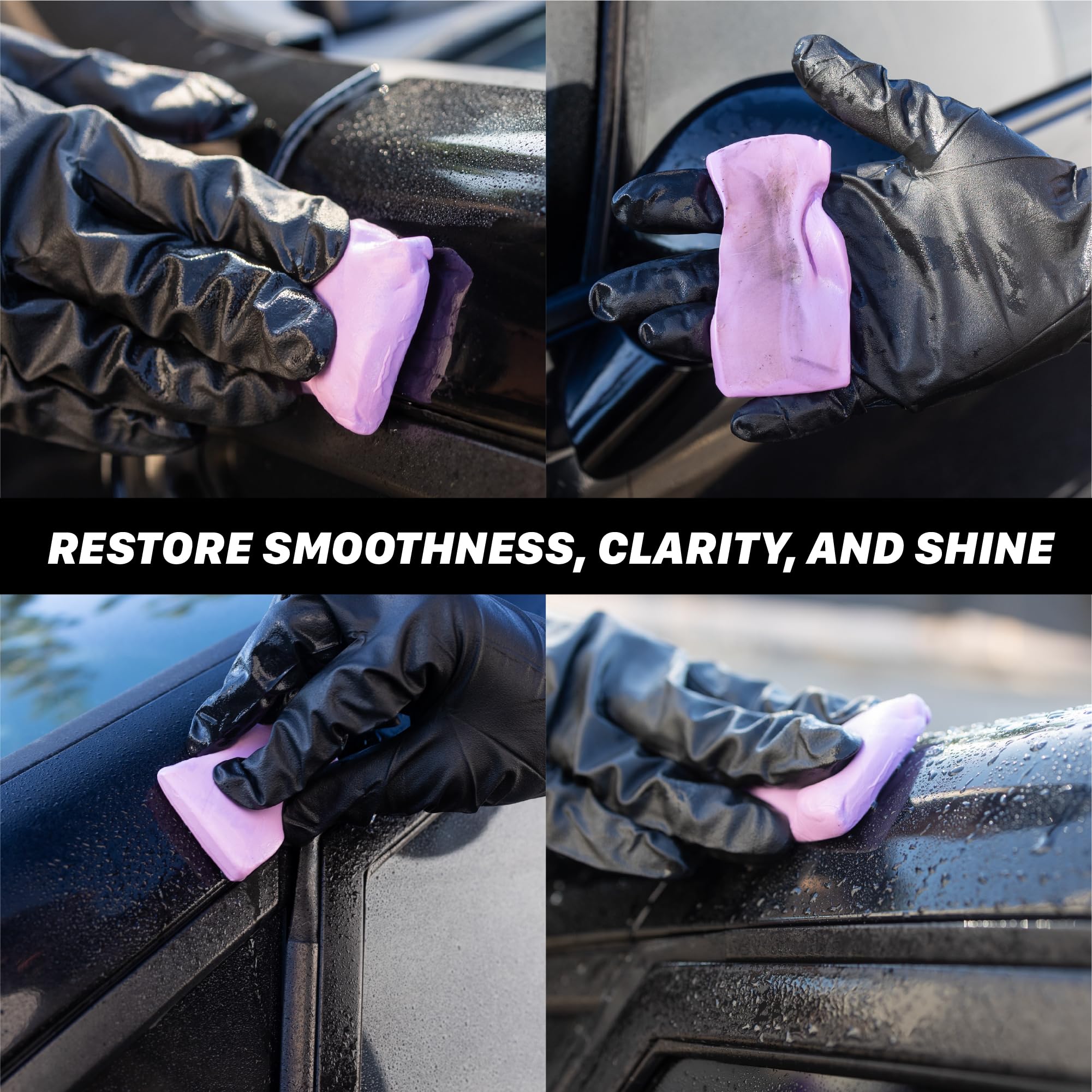 Maxshine 3-Pack Universal Magic Clay Bar (50g Each) – Heavy Grade Clay for Car Detailing – Removes Surface Contaminants from Paint, Glass, Plastic & Metal Surfaces