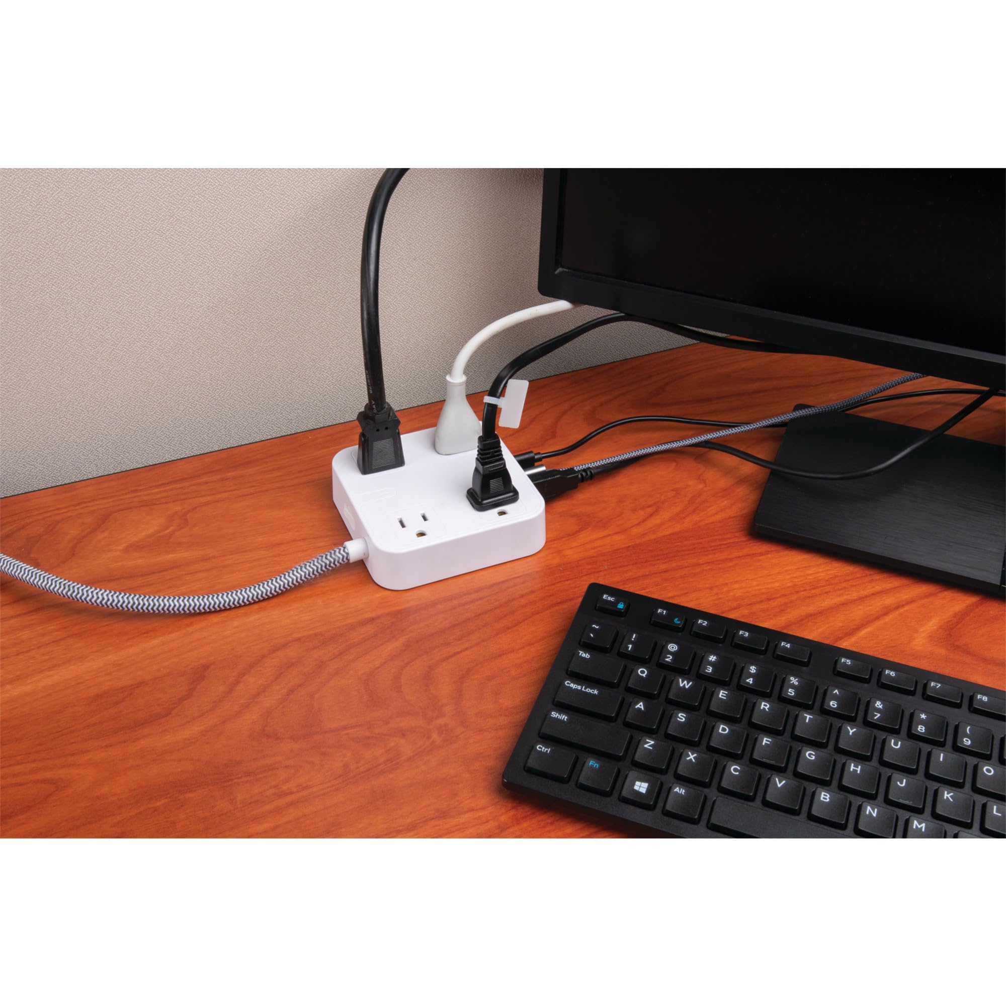 8-in-1 Performance Tool W2266 Power Strip with 4 Outlets, 3 USB and 1 USB-C Ports, Smart Chip, Fire-Retardant Casing, and Mounting Holes
