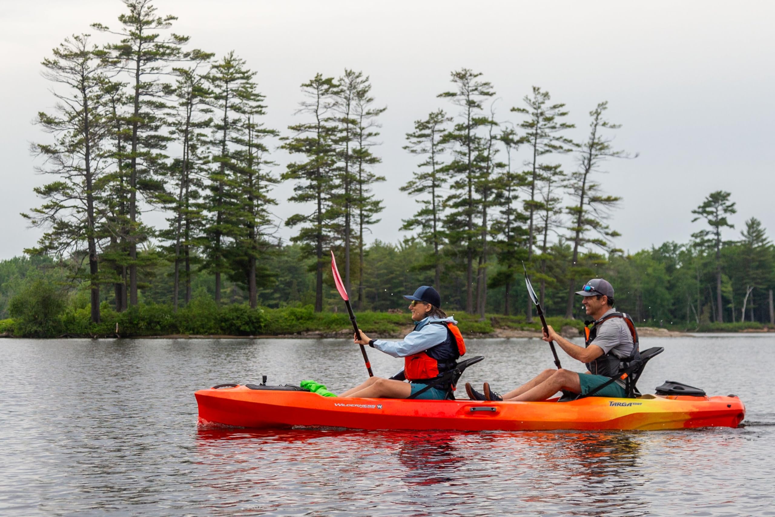Pamlico 135 Wilderness Systems | Sit Inside Recreational Kayak | Tandem Kayak | 13' 6" | Mango