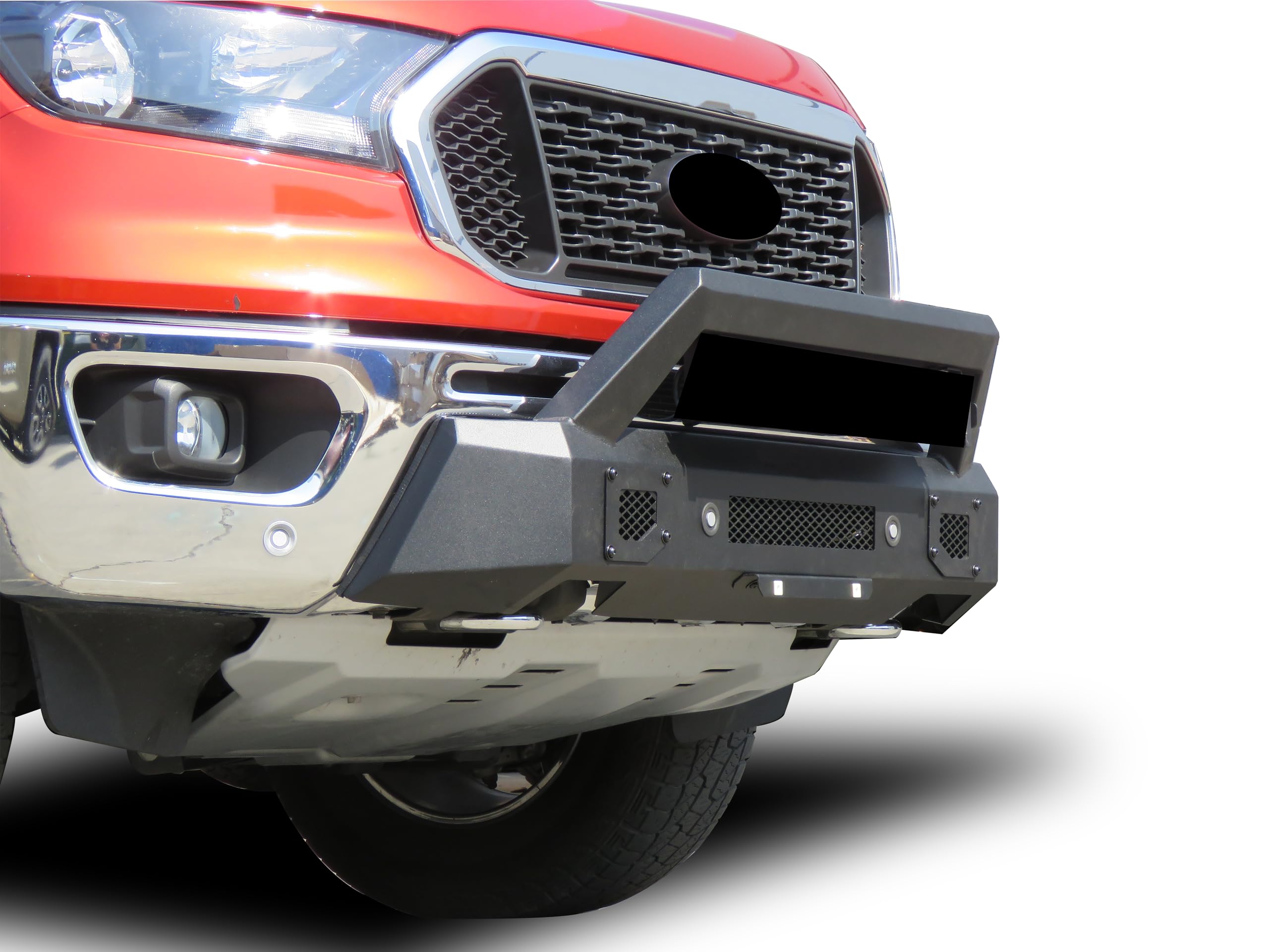Armour III Black Horse Light Duty Front Bumper Textured Black Compatible with 2019-2023 Ford Ranger-AR3LD43NL