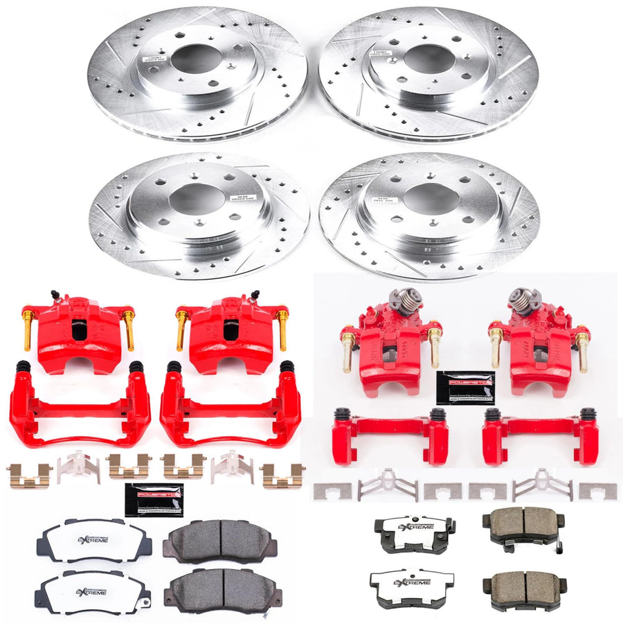 Power Stop Z26 KC1038-26 Front & Rear Street Warrior Brake Kit Honda For Honda Prelude 1993-1996 [Model Specific]