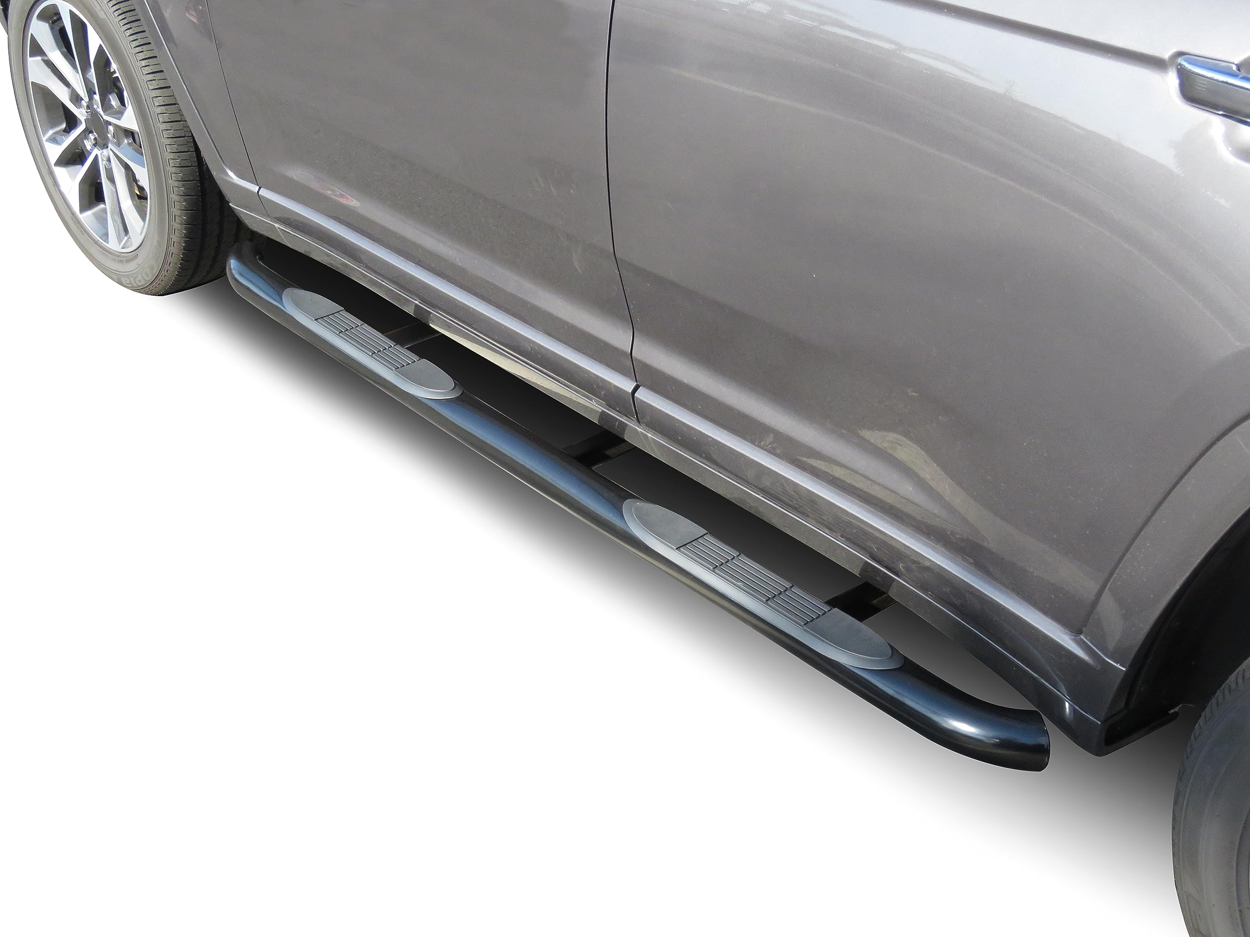 Off Road Black Horse 3in Side Steps Black Compatible with 2021-2023 Jeep Grand Cherokee L-9JGCL21A