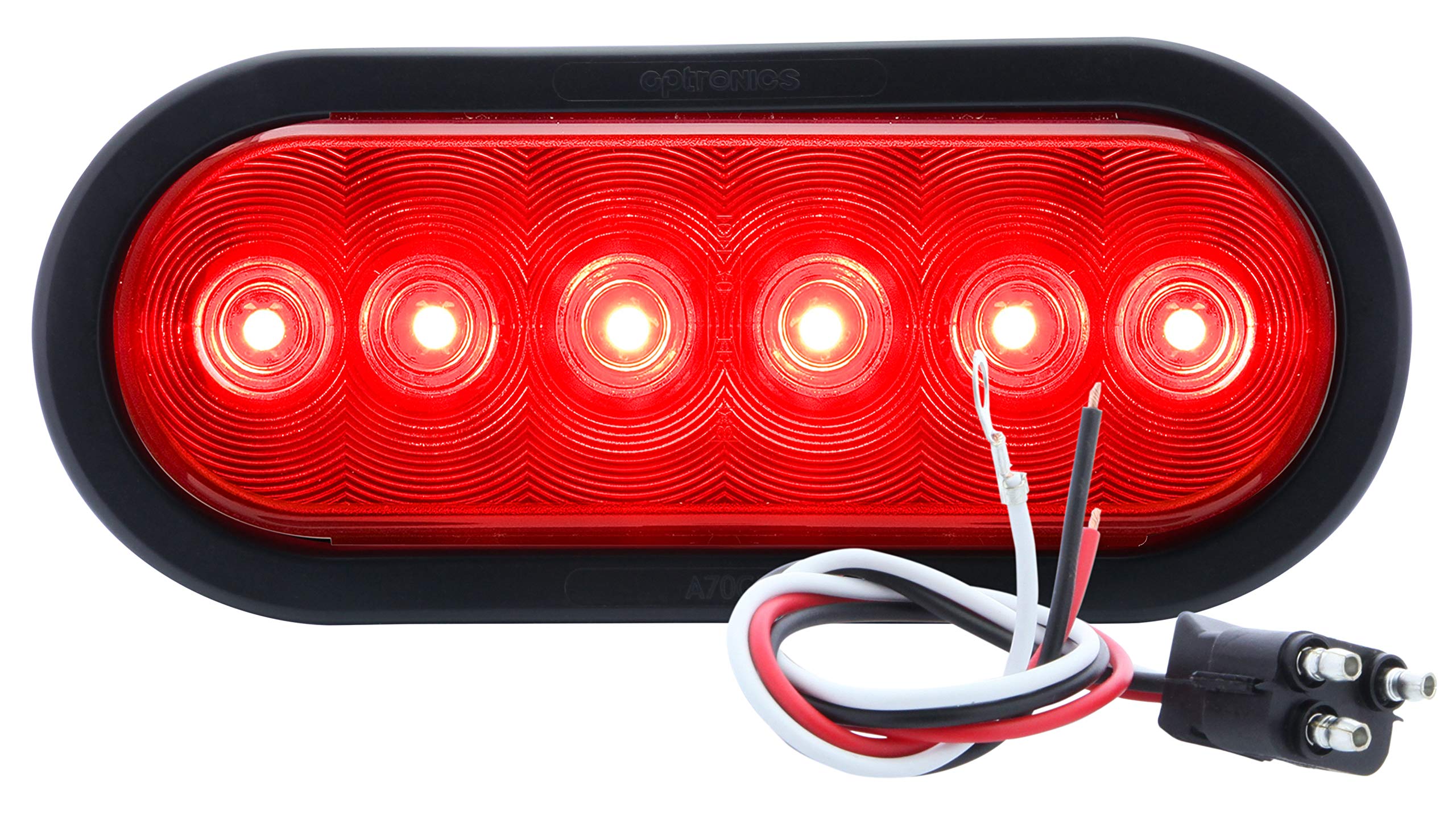 Optronics 6" Oval Sealed LED Tail Light Kit Red Lens STL12RK